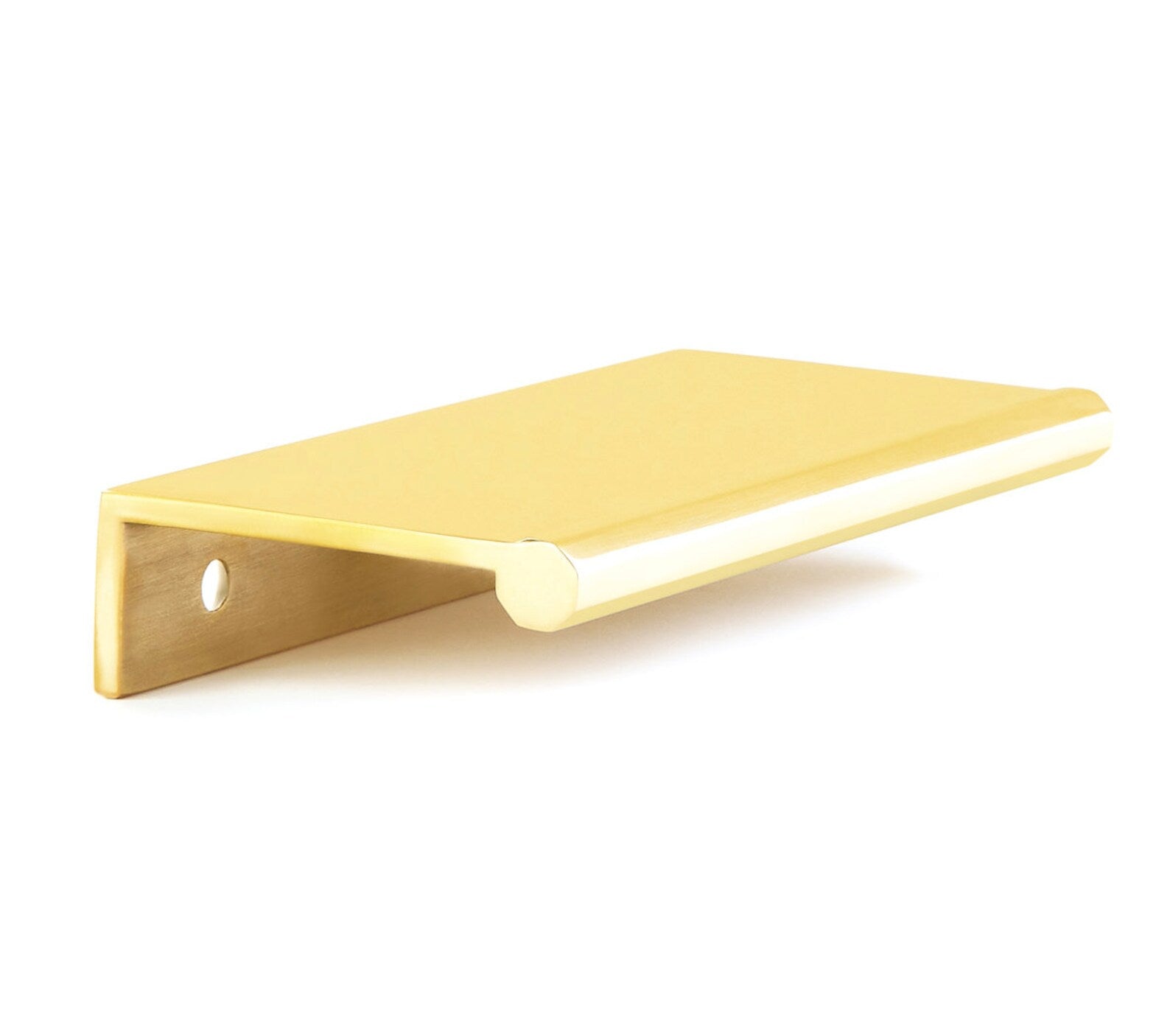 Unlacquered Brass "Porter" Edge Drawer Pull | Pulls