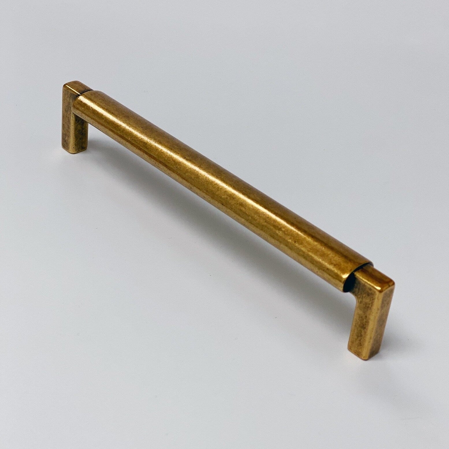 U-Shaped "Florence" Drawer Pull in Antique Brass - Brass Cabinet Hardware | Pulls