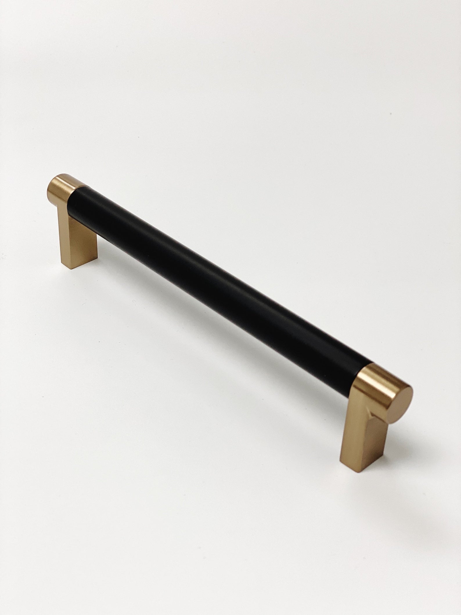 Smooth "Converse No.2" Champagne Bronze and Black Dual-Finish Knobs and Pulls - Industry Hardware