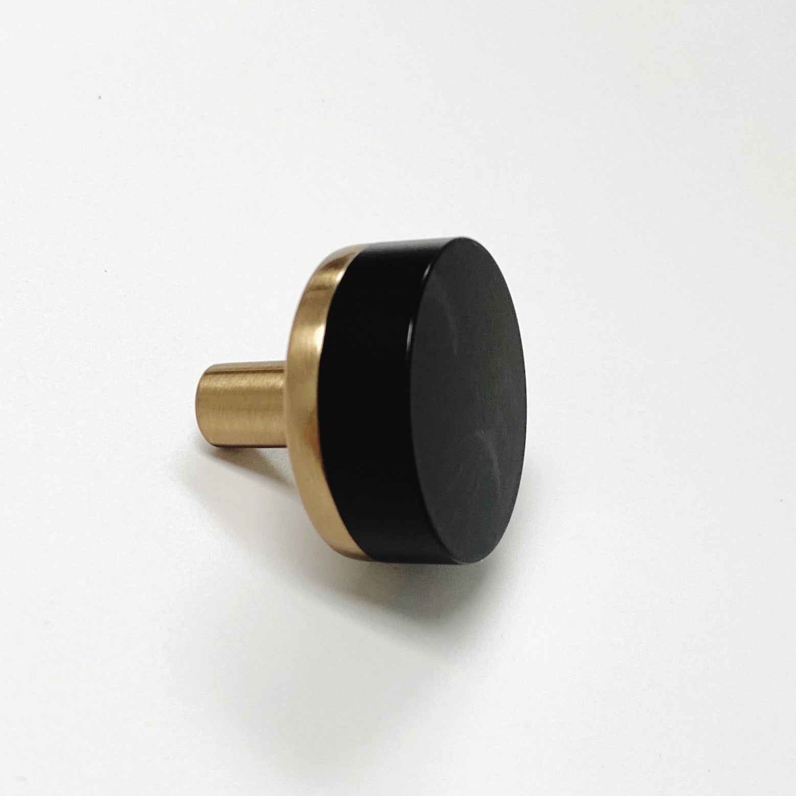 Smooth "Converse No.2" Champagne Bronze and Black Dual-Finish Knobs and Pulls - Industry Hardware