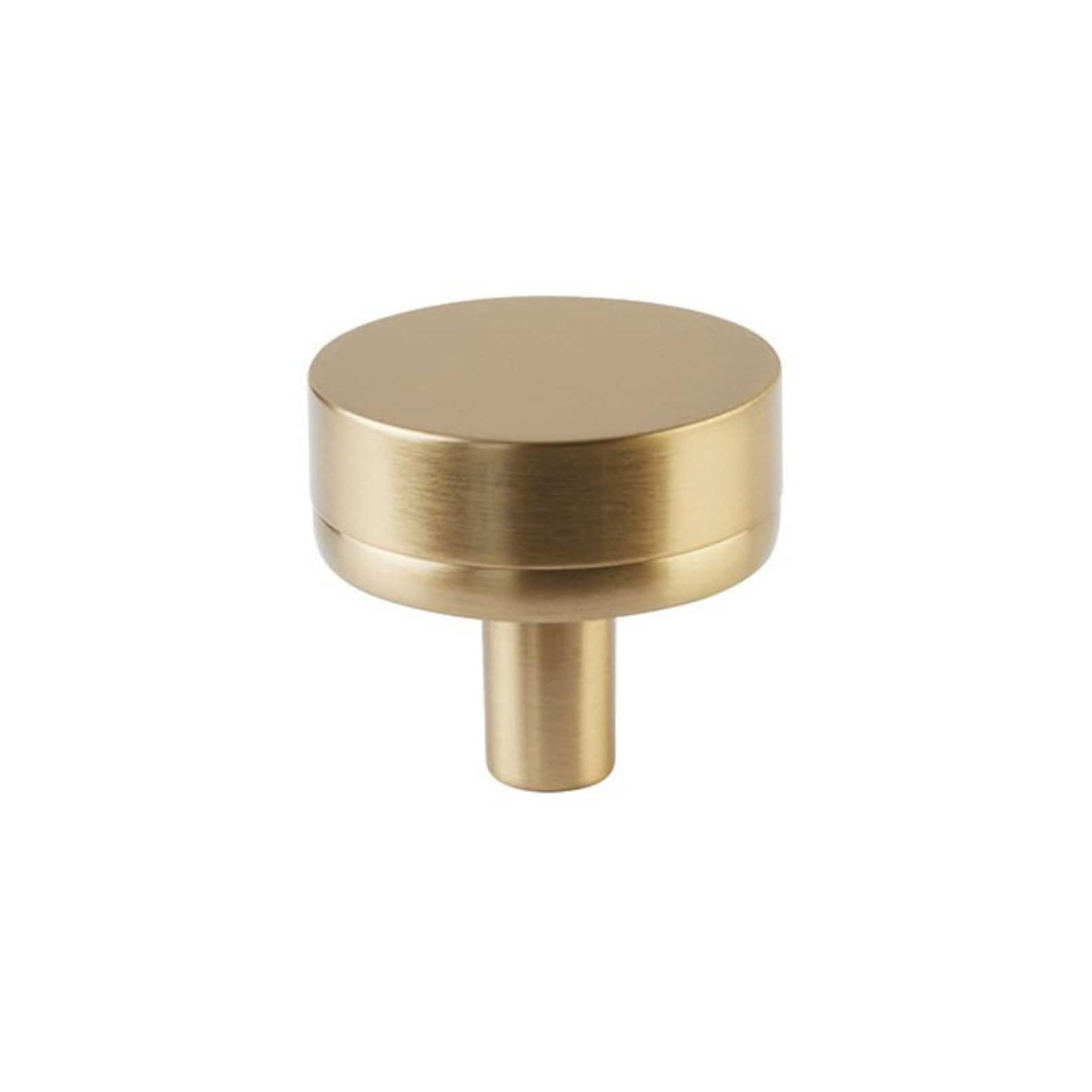 Smooth "Converse No.2" Champagne Bronze Cabinet Knobs and Drawer Pulls - Industry Hardware