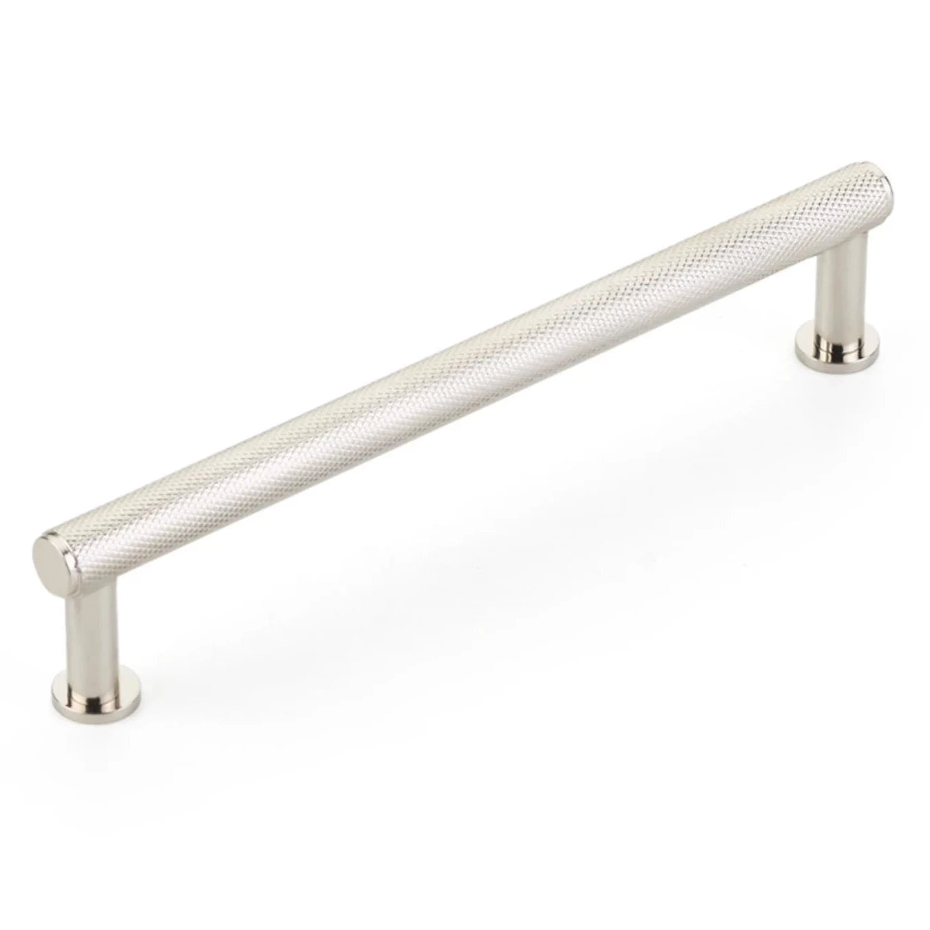 Polished Chrome "Maison" Knurled Drawer Pulls and Cabinet Knobs with Optional Backplate - Forge Hardware Studio