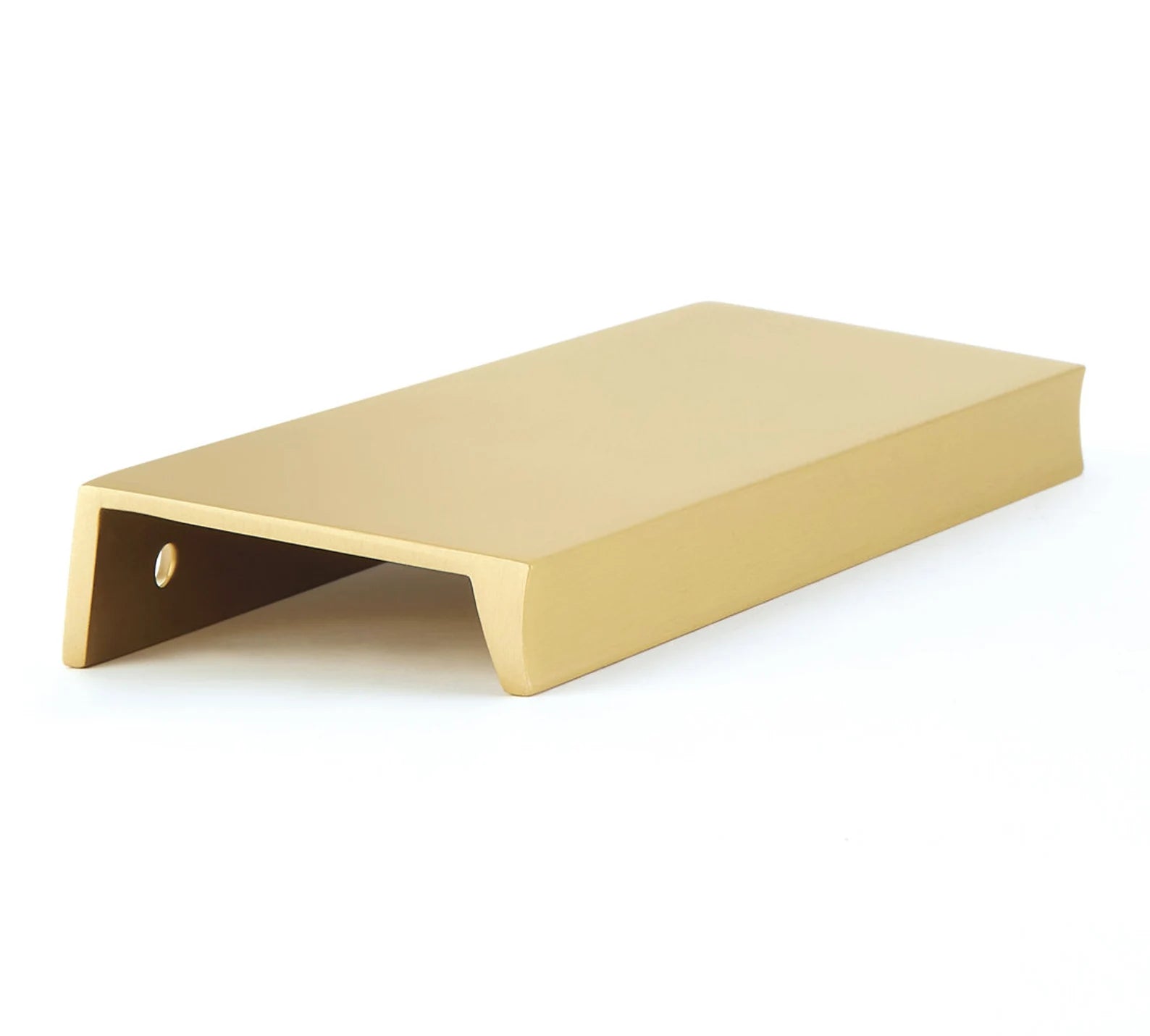 Satin Brass "Parker" Edge Drawer Pull | Pulls