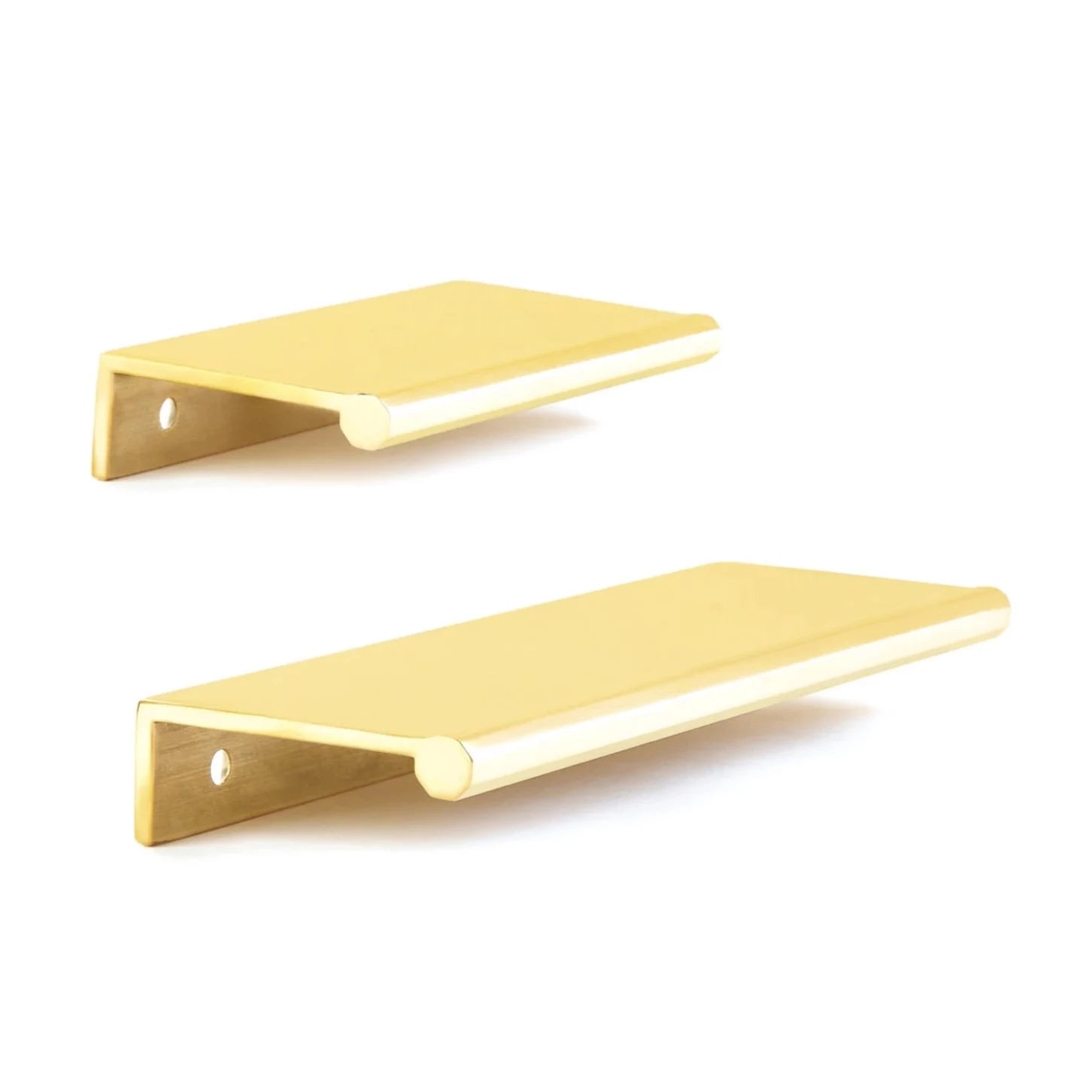 Unlacquered Brass "Porter" Edge Drawer Pull | Pulls