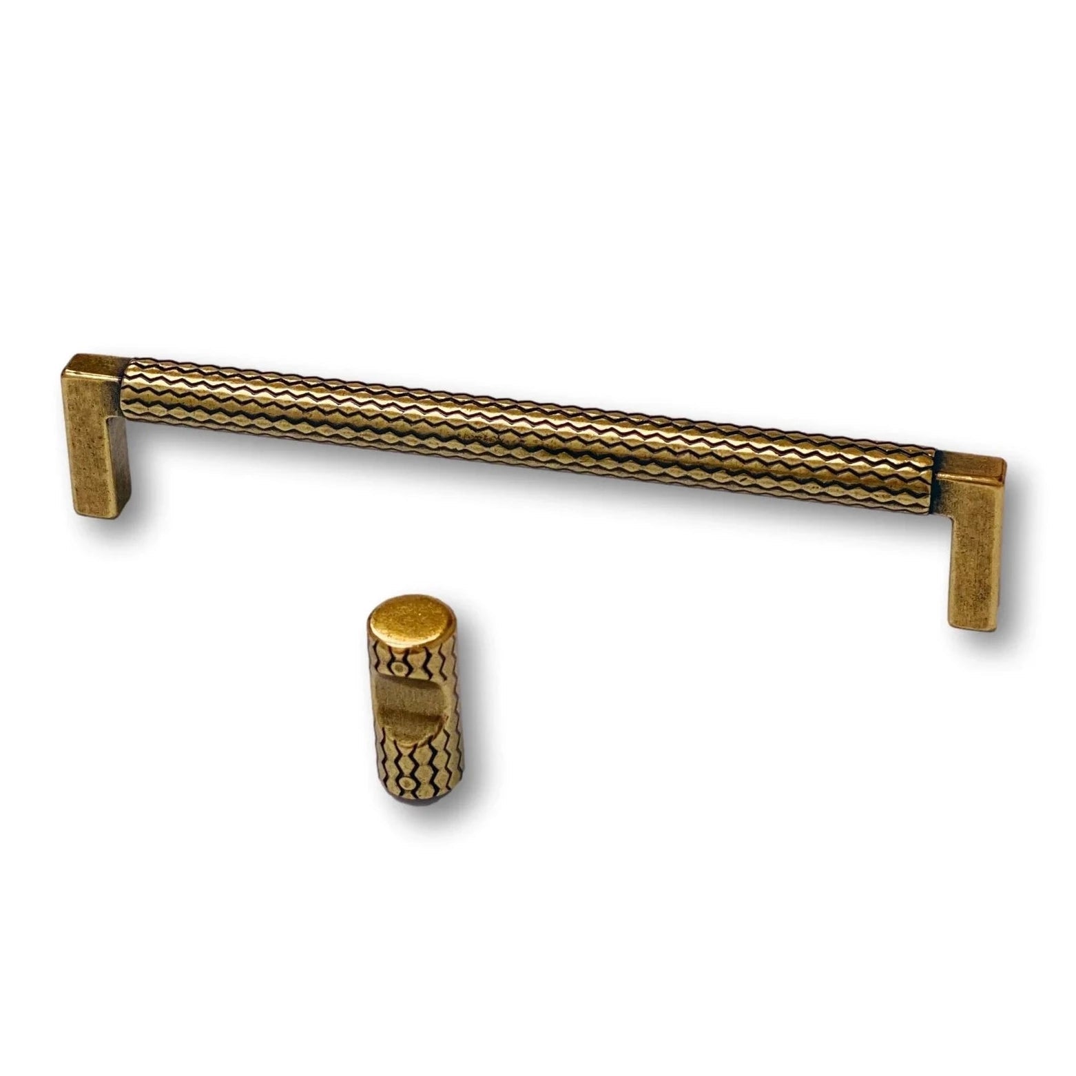 U-Shaped "Venice" Drawer Pull in Antique Brass - Brass Cabinet Hardware | Pulls