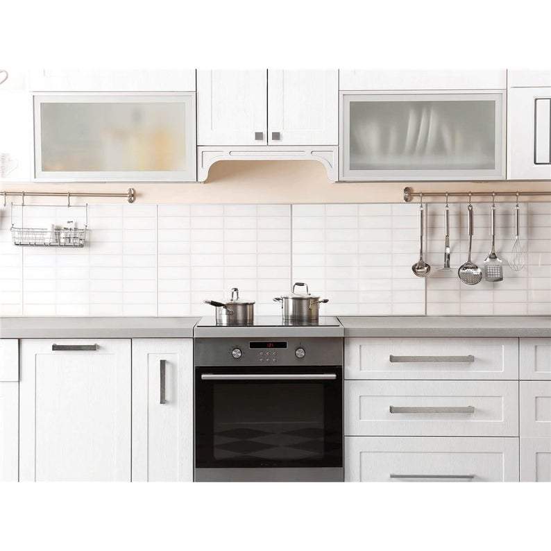 Brushed Nickel "Tila" Wide Drawer Pulls and Knob | Pulls