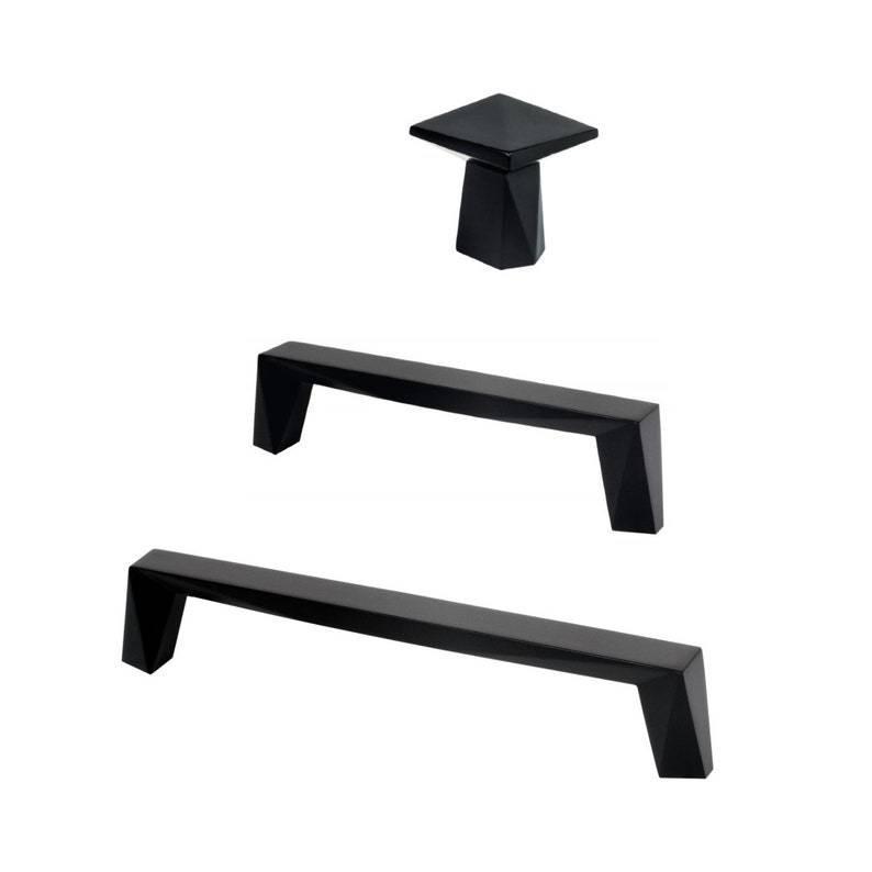 Matte Black "Wade" Drawer Knob and Drawer Pulls | Pulls