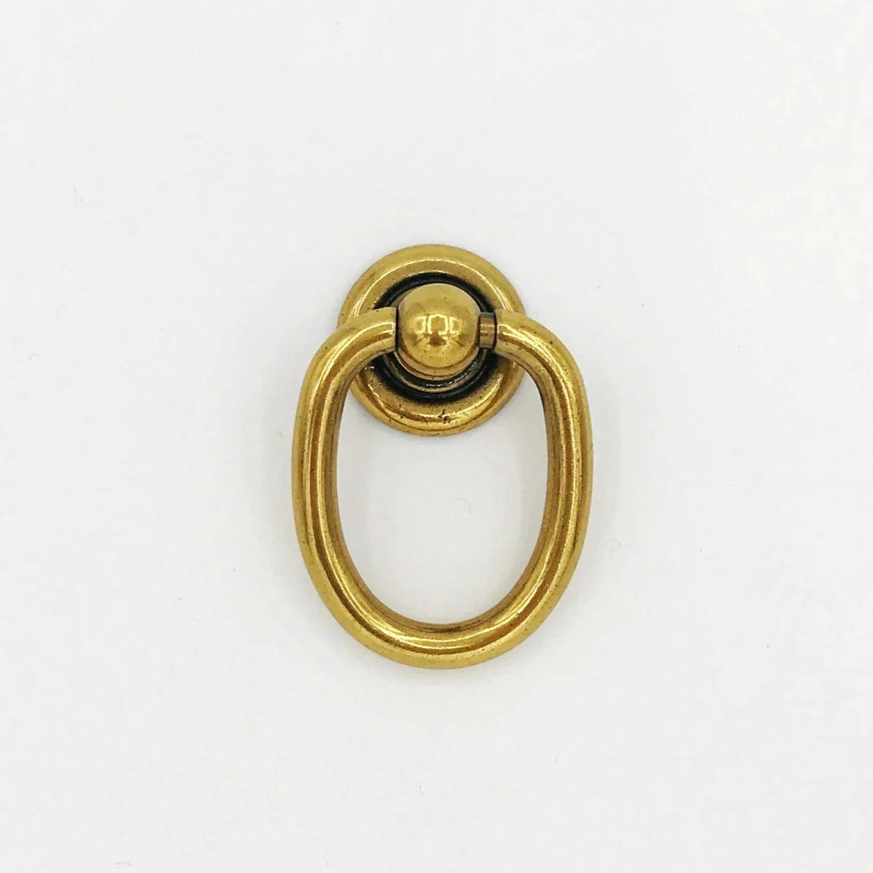 Brass Ring Pulls "Oval" Hardware Cabinet Pull Drawer Pull - Industry Hardware