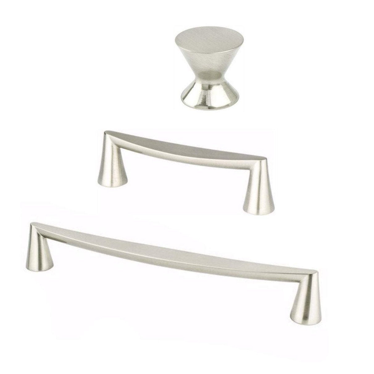 Satin Nickel "Core" Drawer Pulls and Knob | Pulls