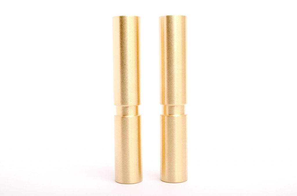 Set of 2- Mid-century Modern Furniture Legs - Replacement Legs in Brushed Brass