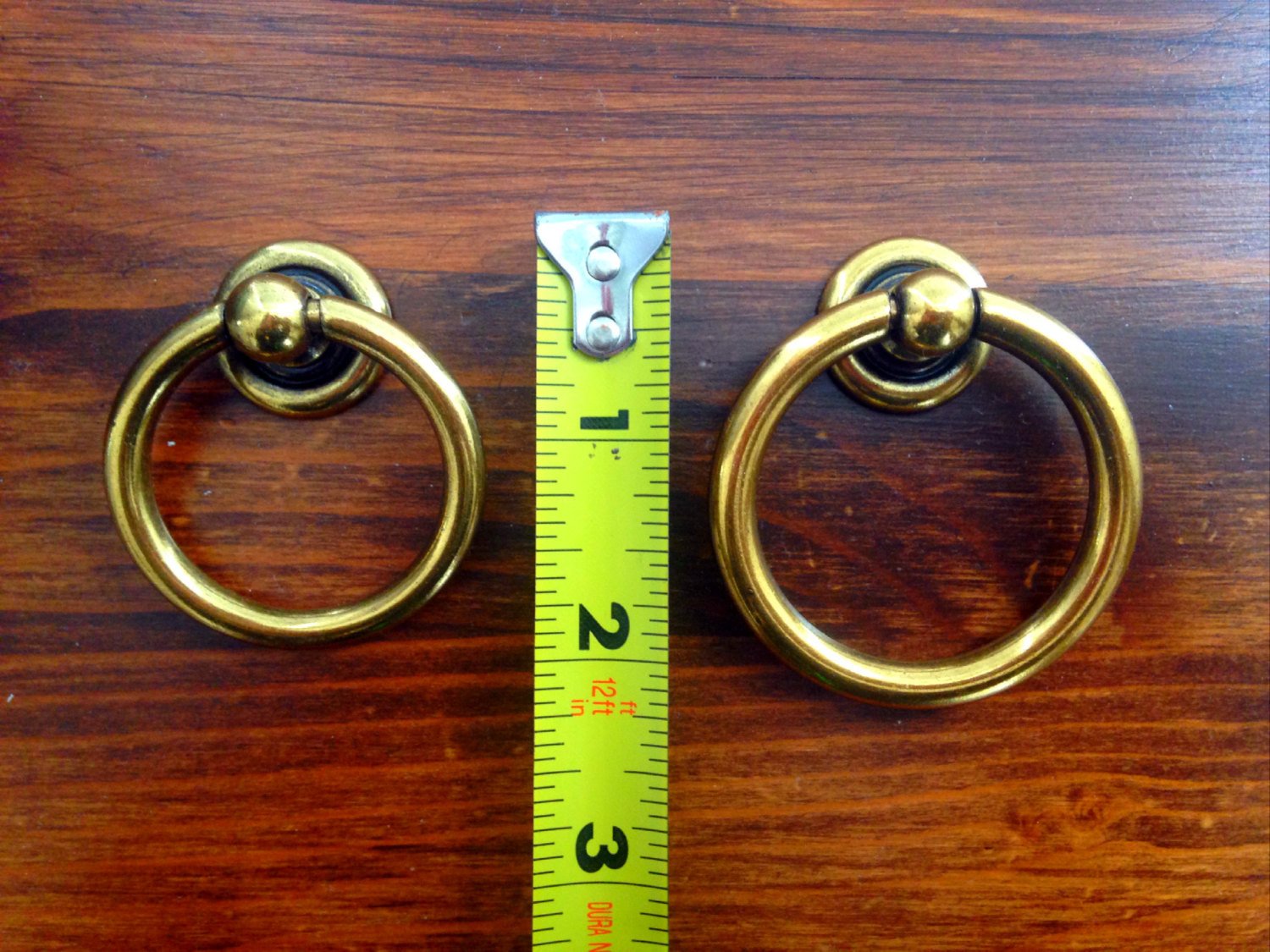 Plain Brass Ring Pulls Hardware Cabinet Pull Drawer Pull | Pulls