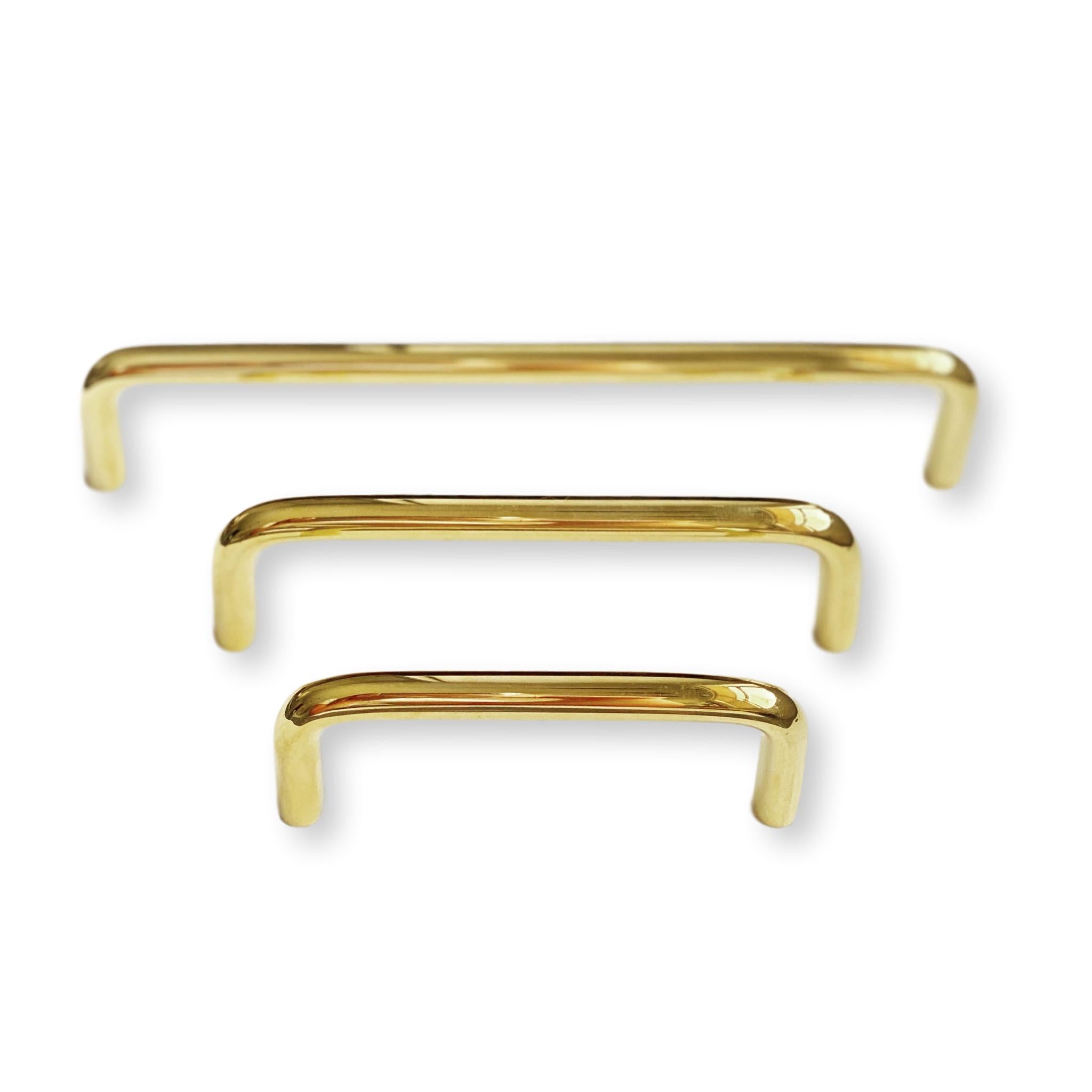 Unlacquered Polished Brass "Wire" Drawer Pulls - Cabinet Handles | Drawer Pull