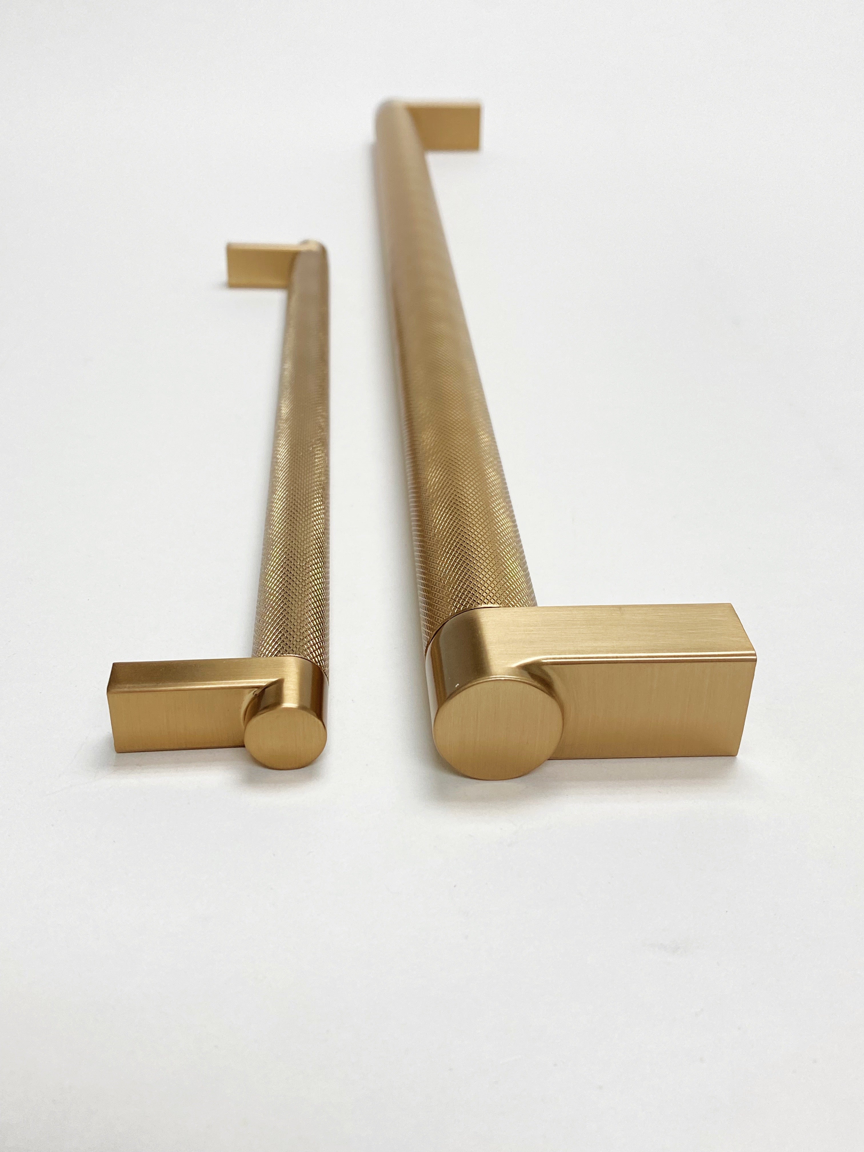 Knurled "Converse" Champagne Bronze Cabinet Knobs and Drawer Pulls - Industry Hardware