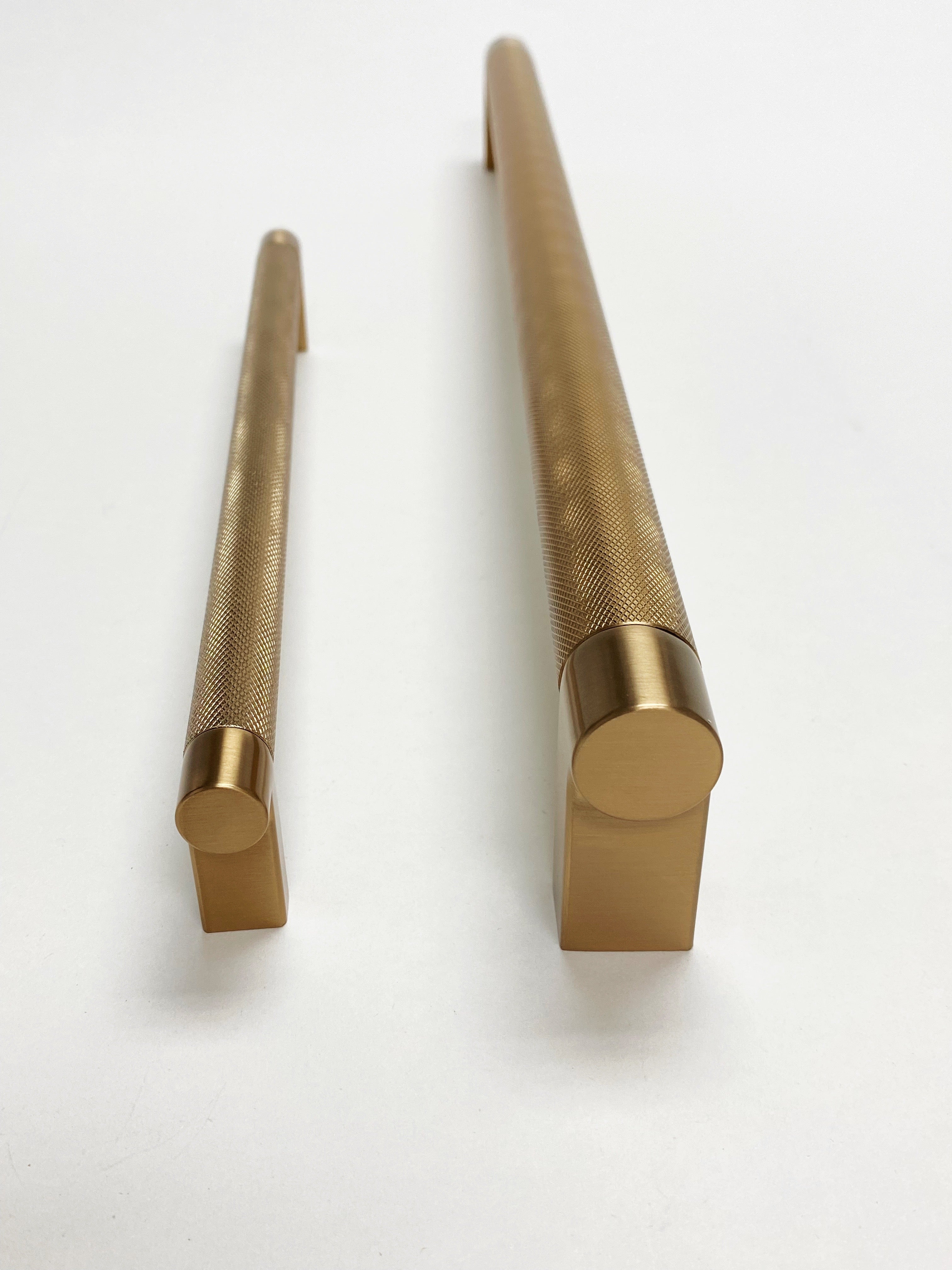 Knurled "Converse" Champagne Bronze Cabinet Knobs and Drawer Pulls - Industry Hardware