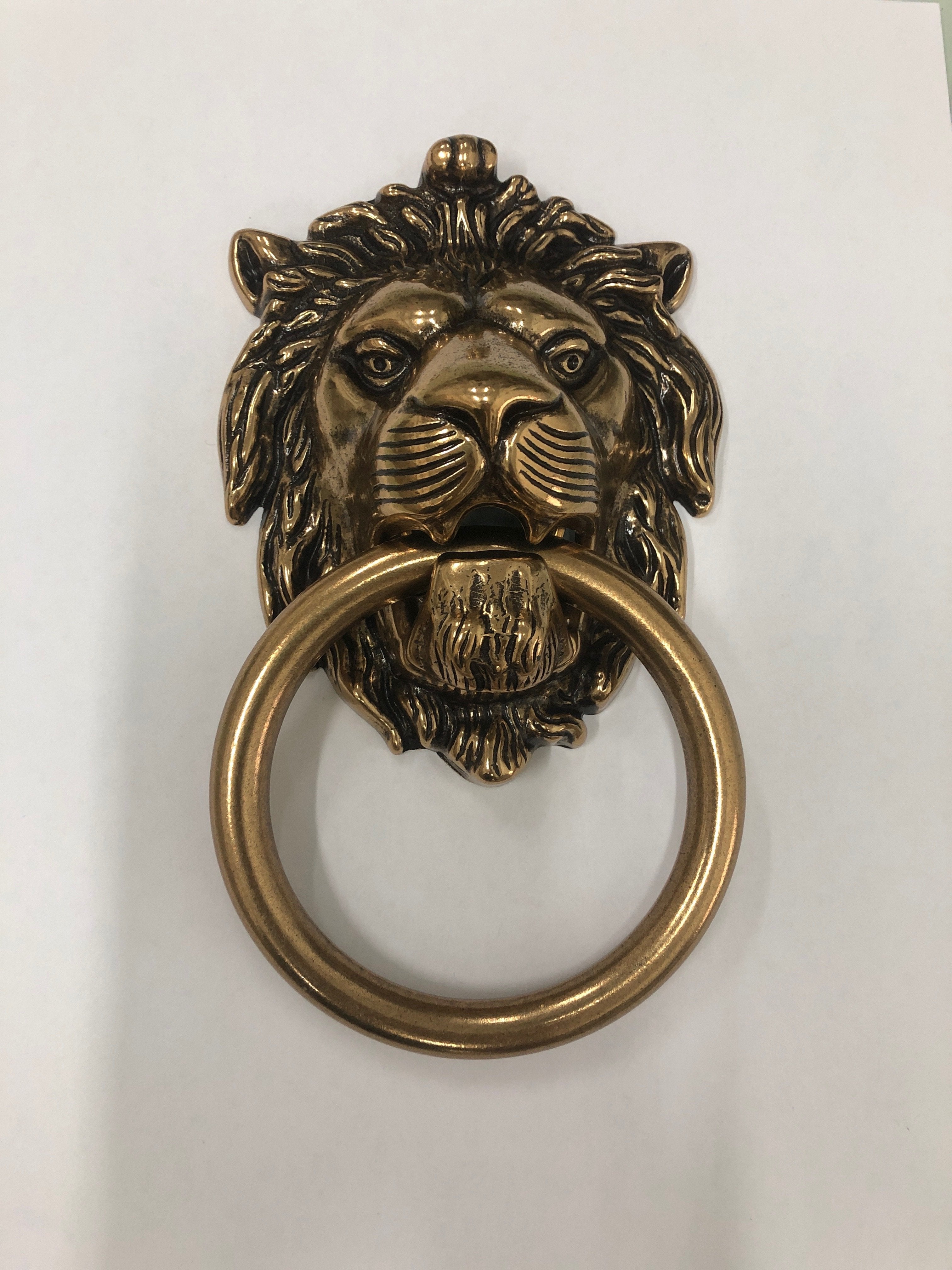 Brass Lionhead Door Knocker - Holiday Gift