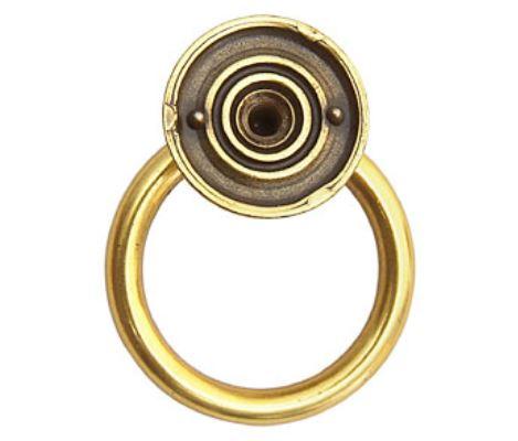 Plain Brass Ring Pulls Hardware Cabinet Pull Drawer Pull | Pulls