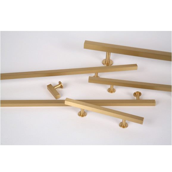 Lew's Hardware 31-102 Bar Series Brass Cabinet Handle, 3" Centers, 5" Length - Brass Cabinet Hardware