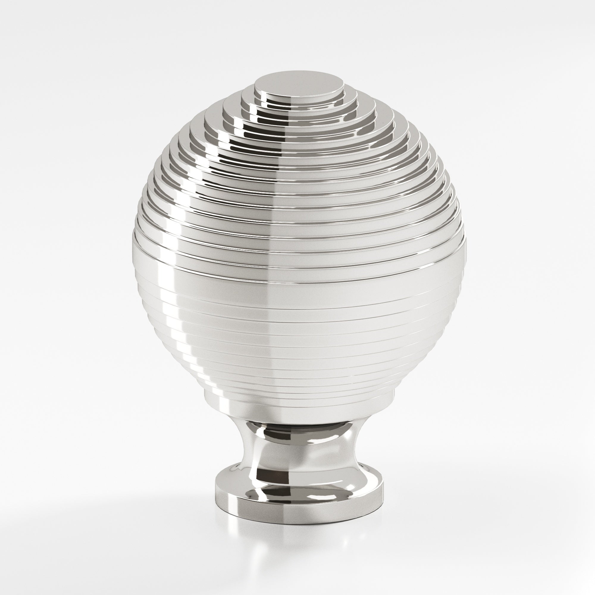 Glass Shower "Beehive" Round Polished Nickel Back to Back Door Knob