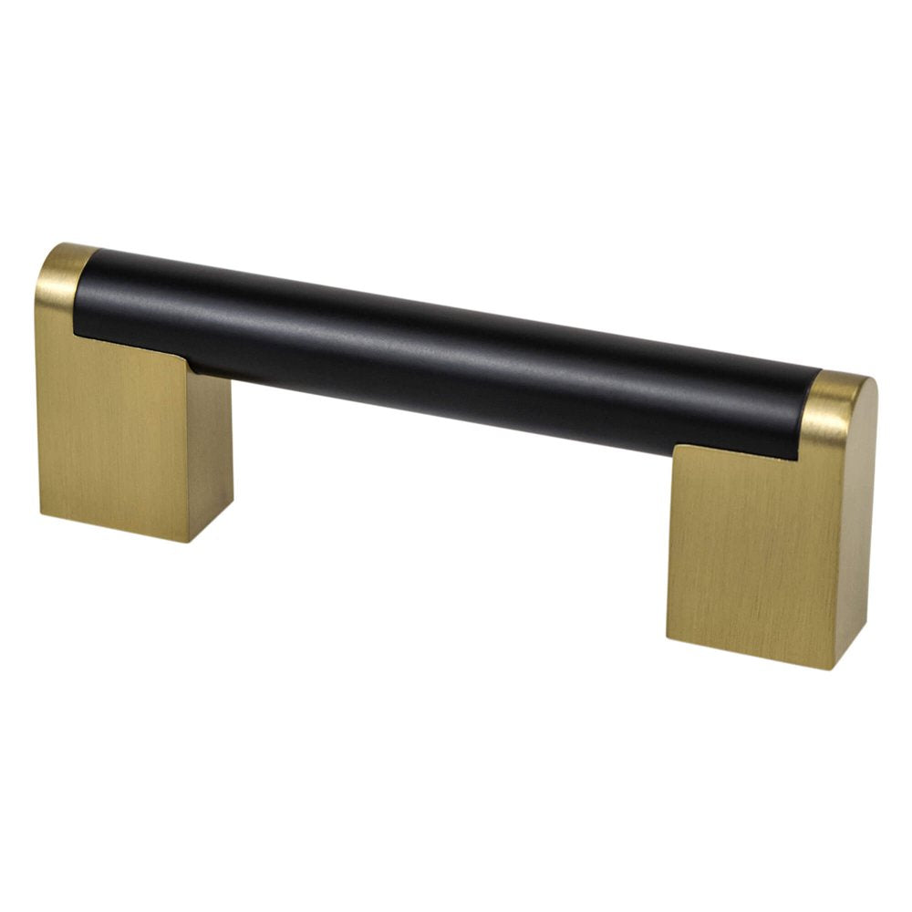 Smooth "Eclipse" Champagne Bronze and Matte Black Drawer Pulls