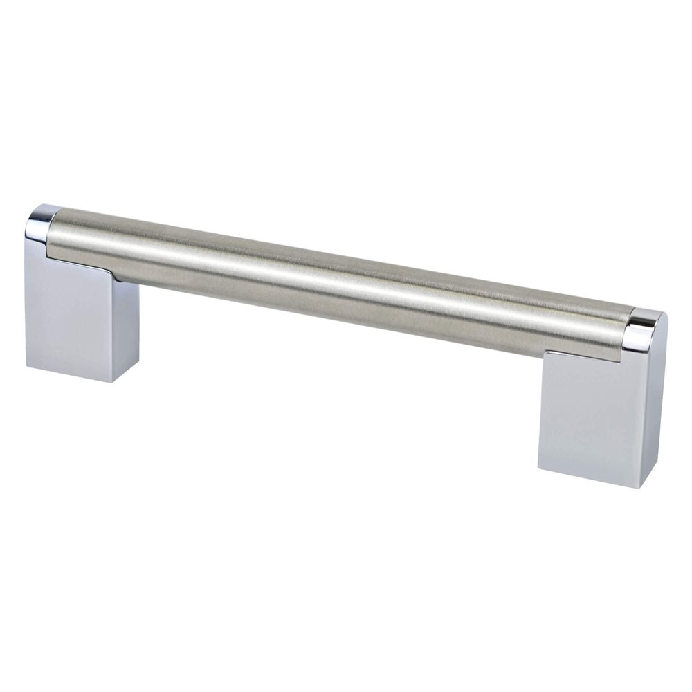 Smooth "Eclipse" Polished Chrome and Brushed Nickel Drawer Pulls