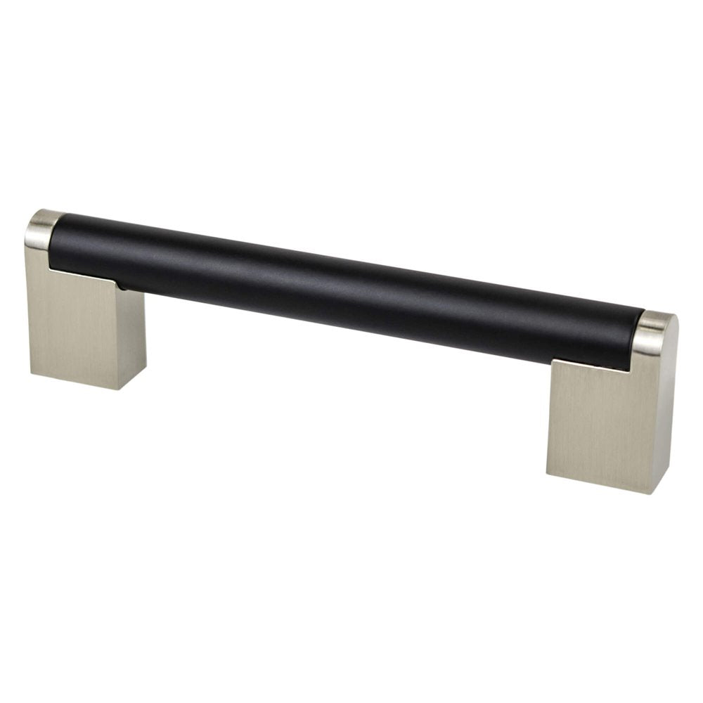Smooth "Eclipse" Brushed Nickel and Matte Black Drawer Pulls