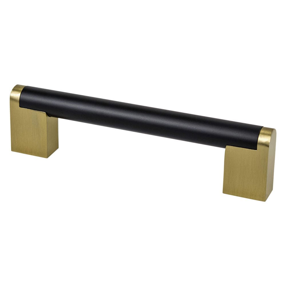 Smooth "Eclipse" Champagne Bronze and Matte Black Drawer Pulls