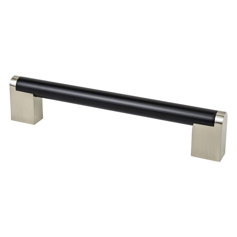 Smooth "Eclipse" Brushed Nickel and Matte Black Drawer Pulls