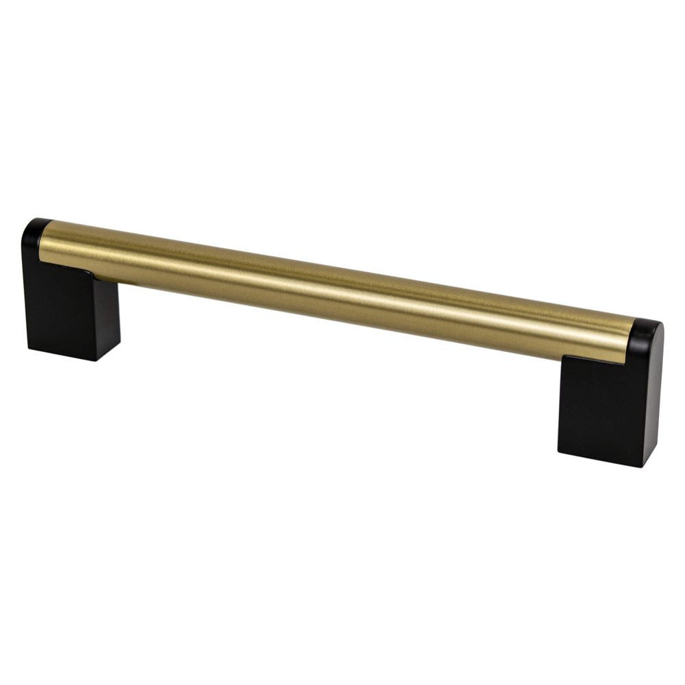 Smooth "Eclipse" Matte Black and Champagne Bronze Drawer Pulls