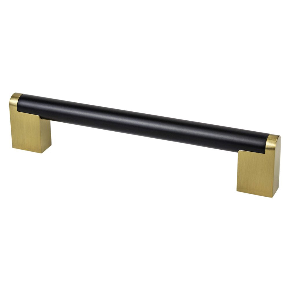 Smooth "Eclipse" Champagne Bronze and Matte Black Drawer Pulls
