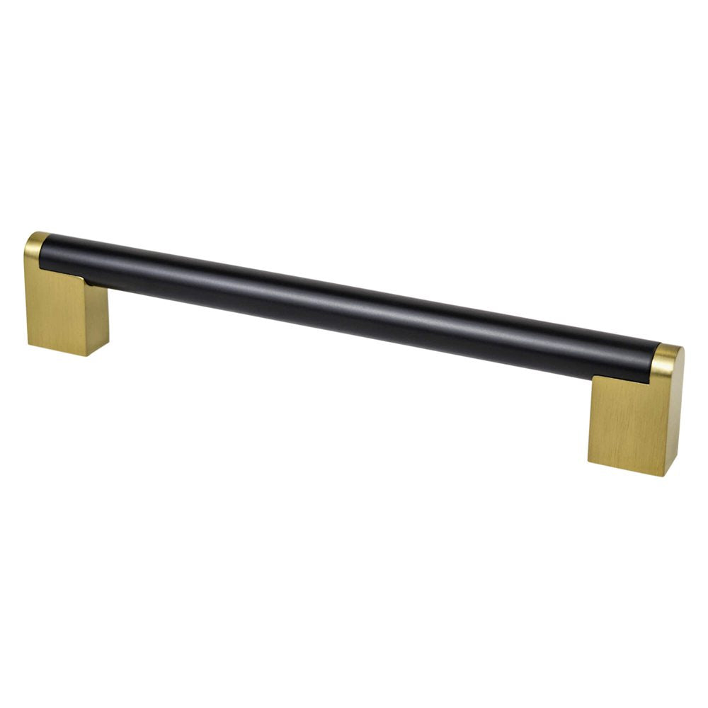Smooth "Eclipse" Champagne Bronze and Matte Black Drawer Pulls