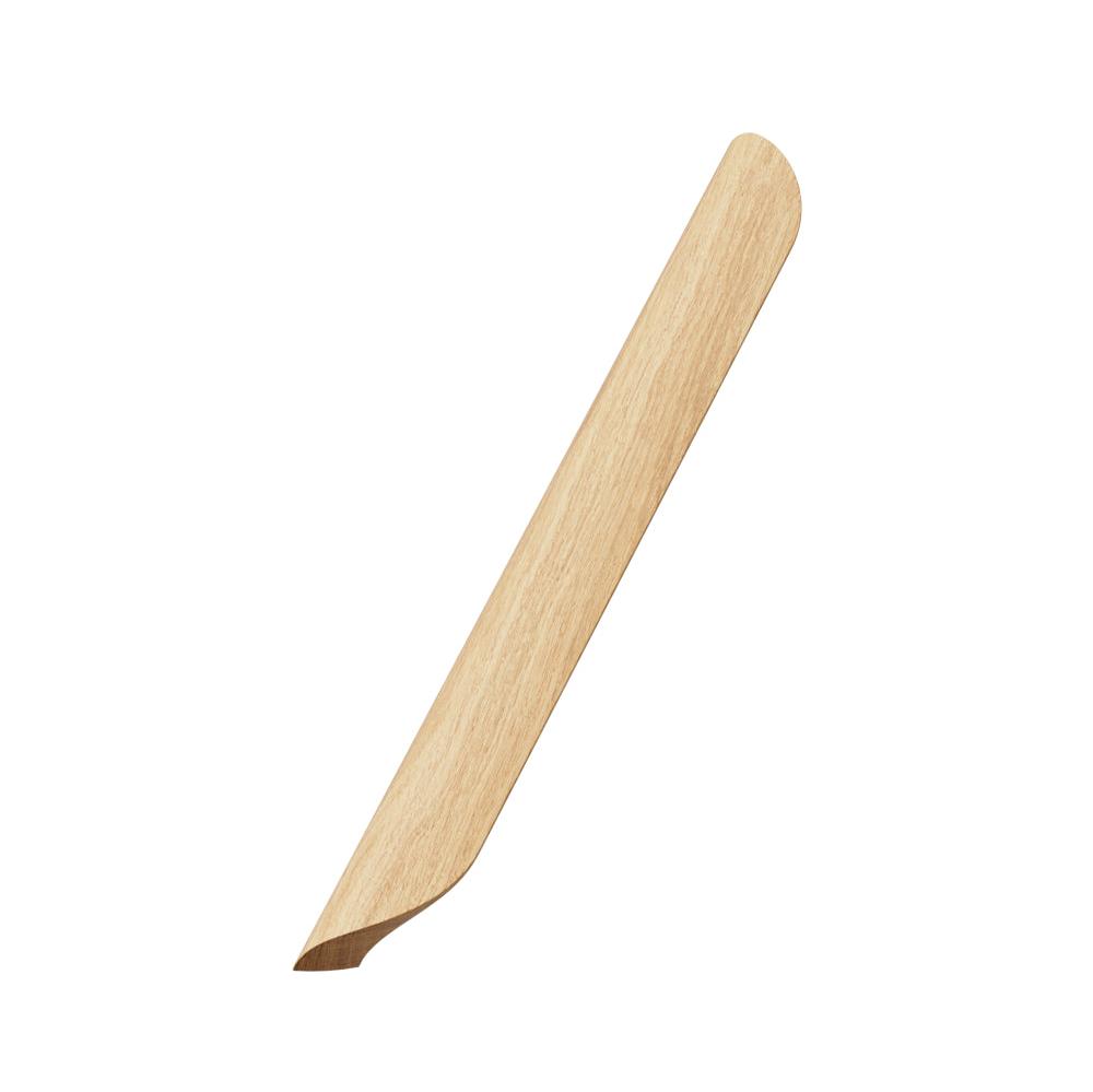 Lacquered Oak Wood "Archive" Tab Drawer Pulls