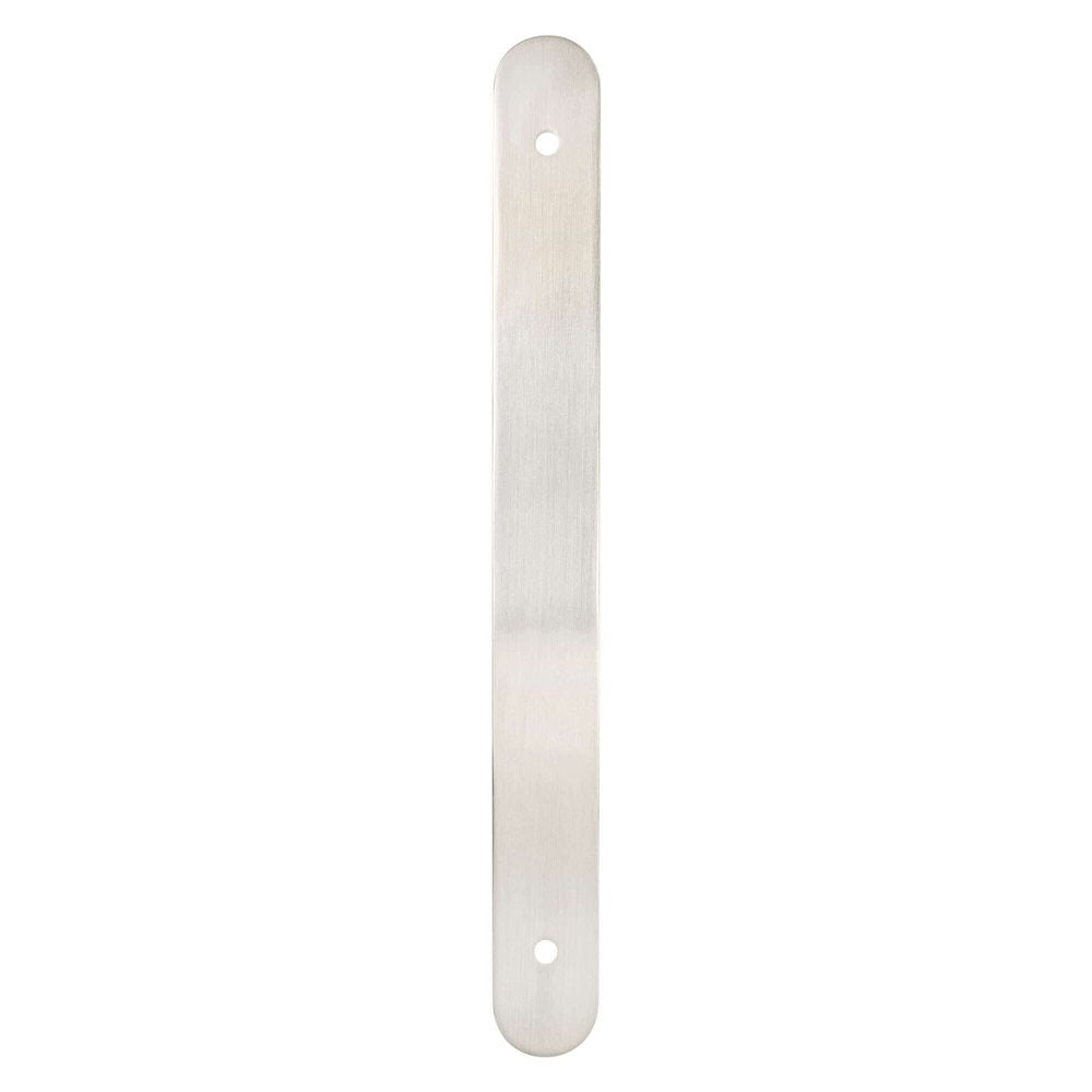 Brushed Nickel Rounded Drawer Pull Backplates - Industry Hardware