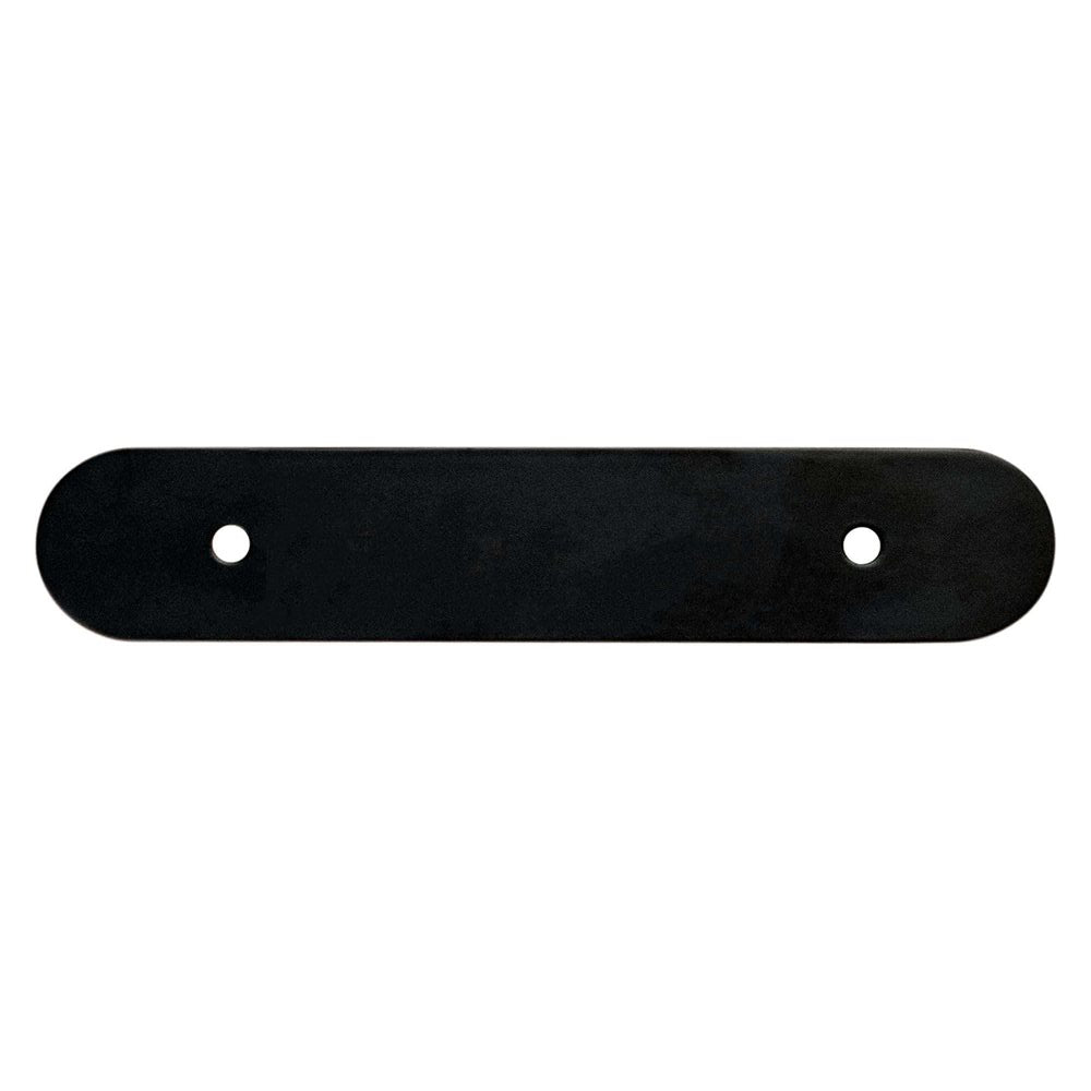 Matte Black Rounded Drawer Pull Backplates - Industry Hardware