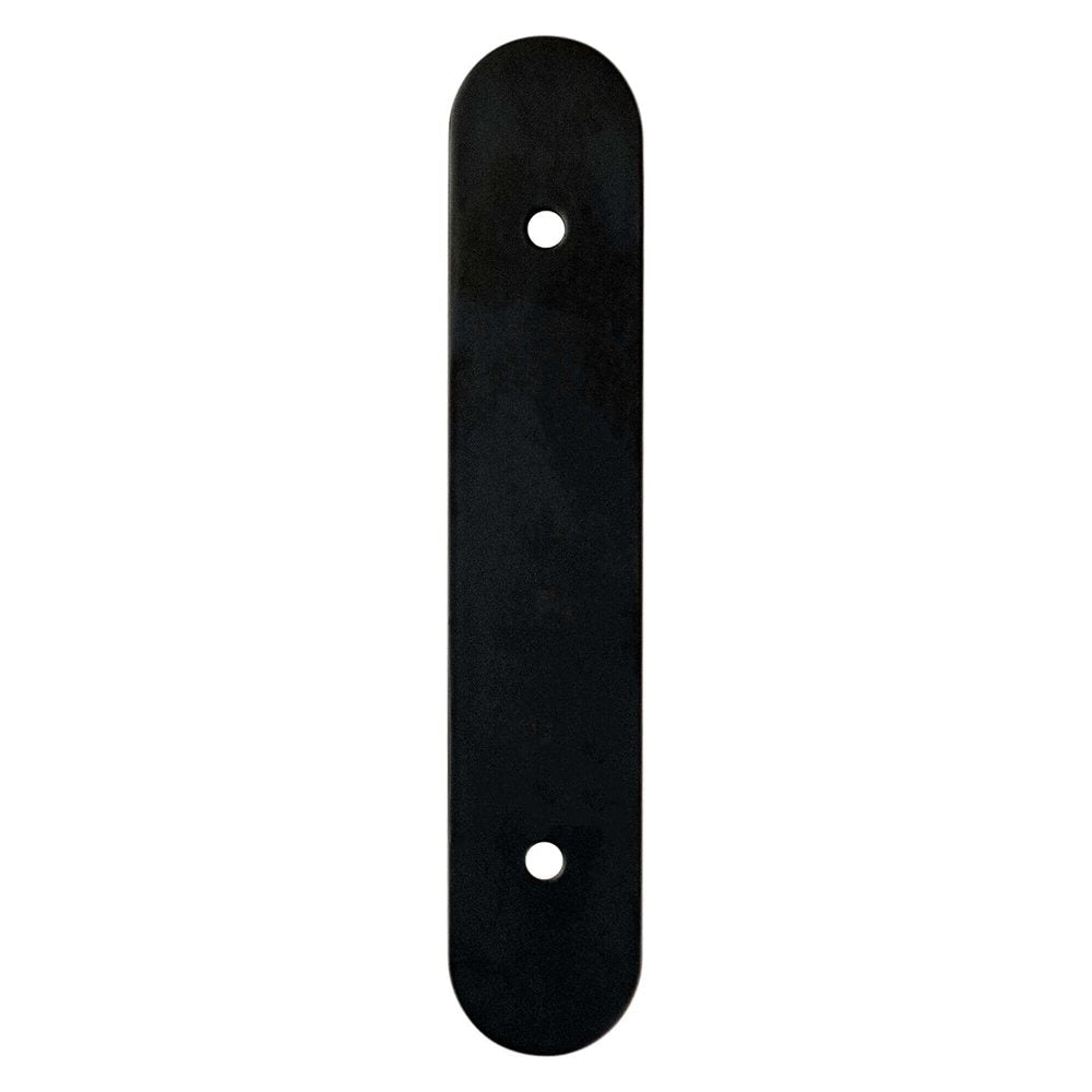 Matte Black Rounded Drawer Pull Backplates - Industry Hardware
