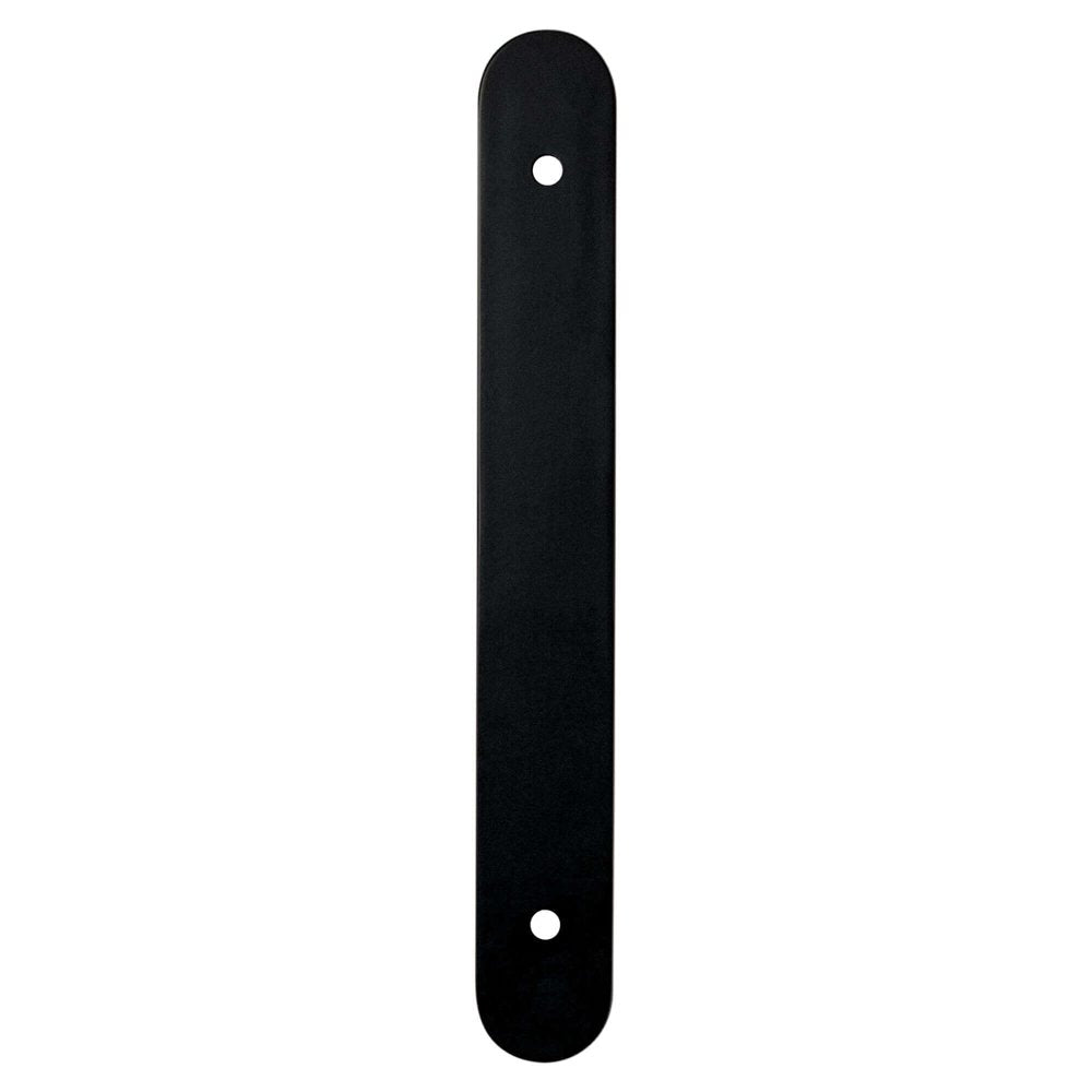 Matte Black Rounded Drawer Pull Backplates - Industry Hardware