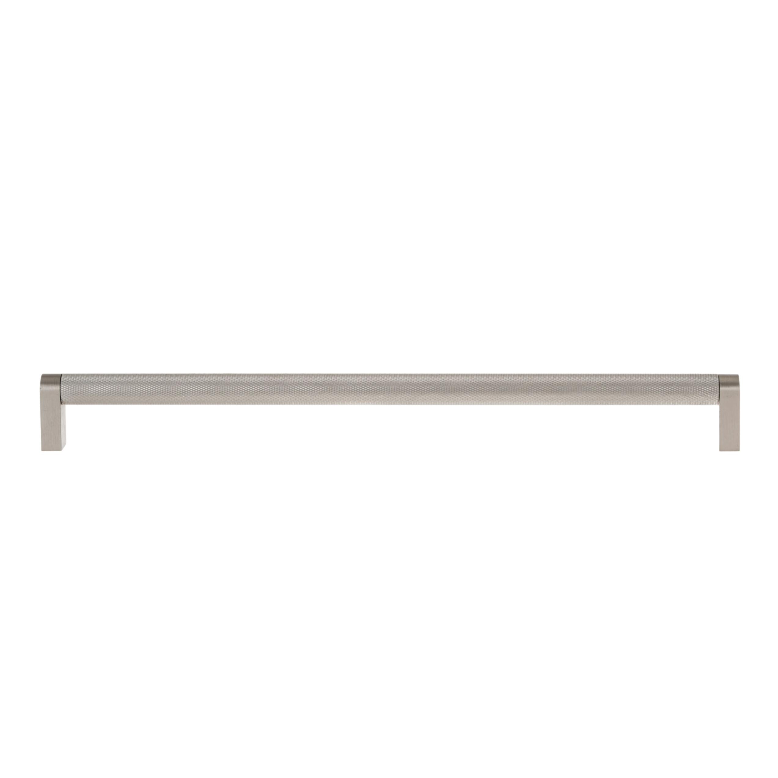 Brushed Nickel "Vero" Knurled Texture Cabinet Knob and Drawer Pull