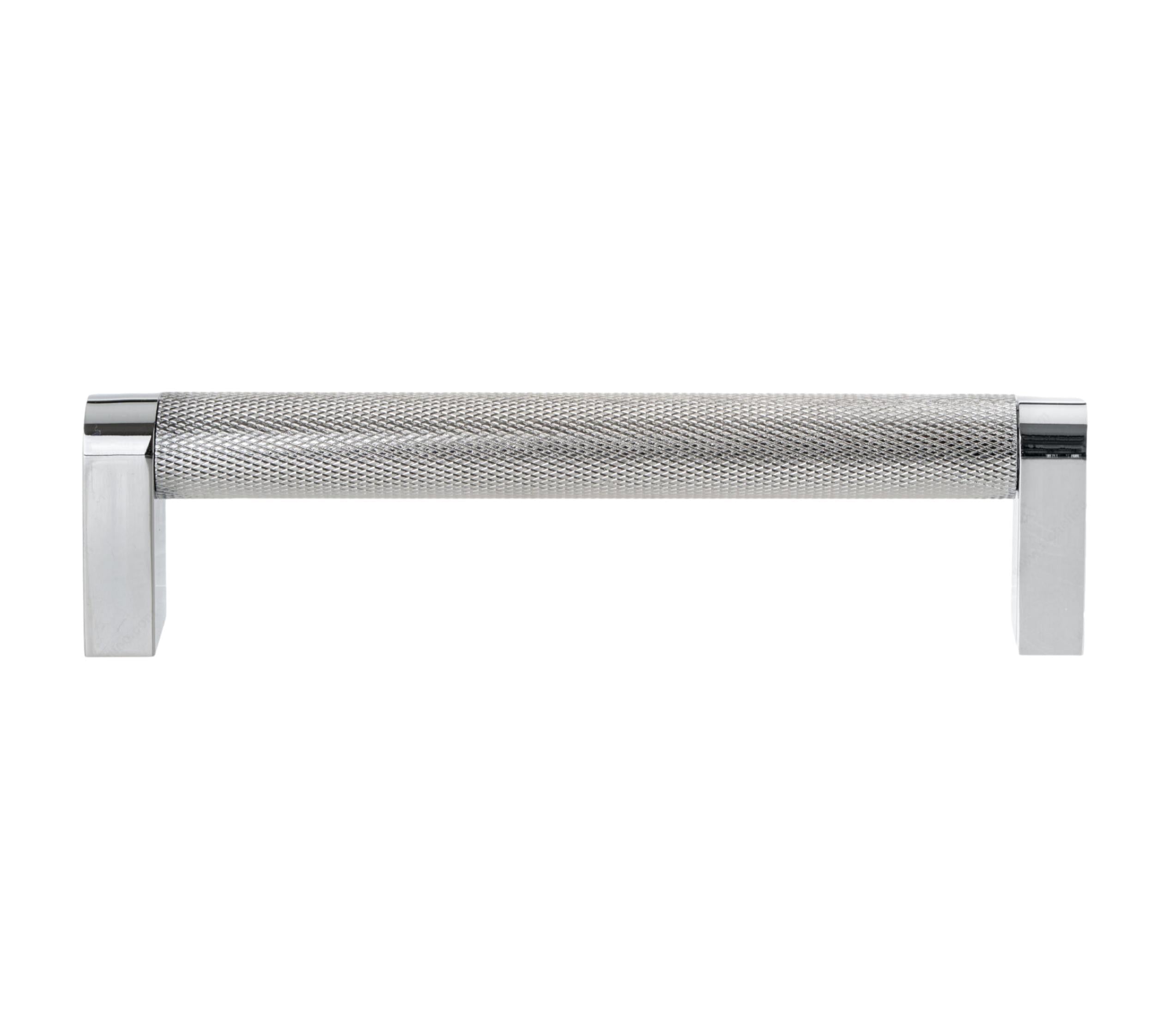 Polished Chrome "Vero" Knurled Texture Cabinet Knob and Drawer Pull