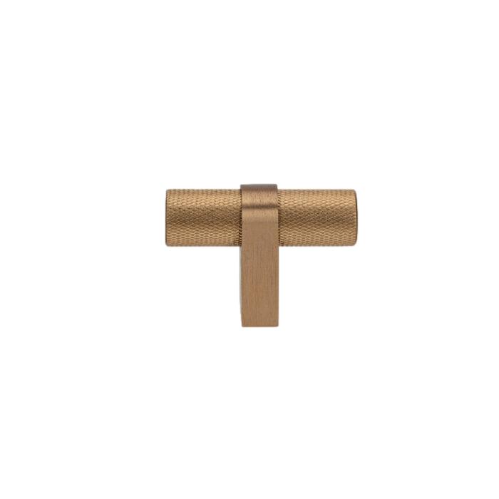 Warm Brass Knurled Cabinet Knob & Drawer Pull – Vero Collection - Industry Hardware