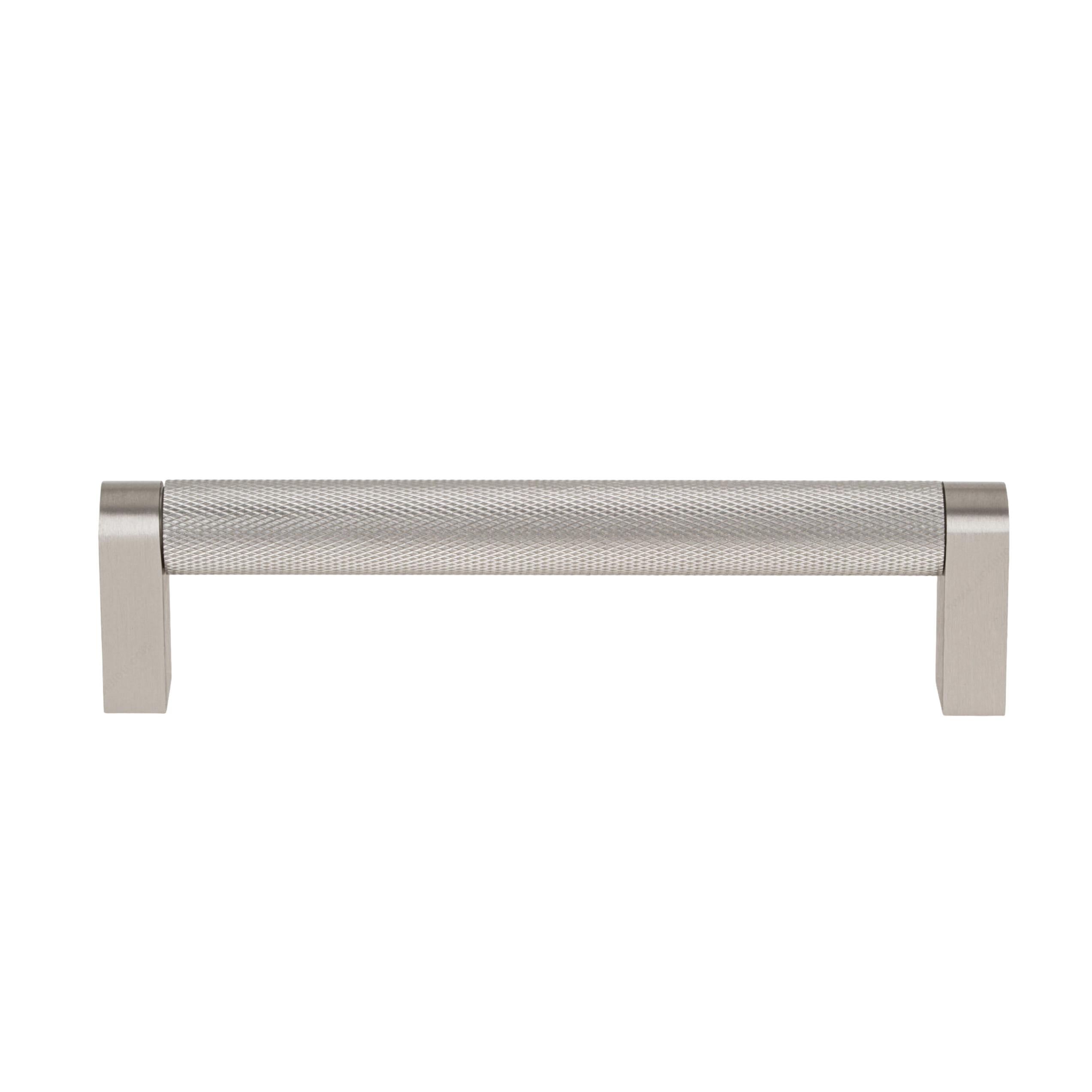 Brushed Nickel "Vero" Knurled Texture Cabinet Knob and Drawer Pull