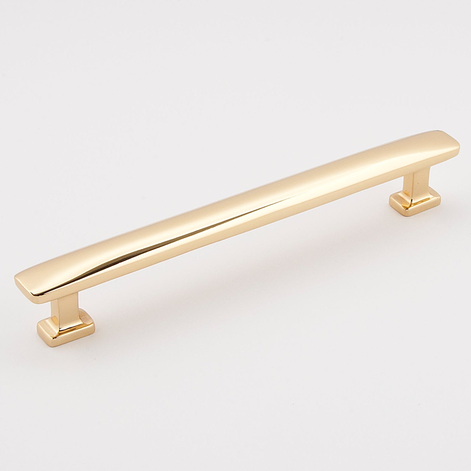 Unlacquered Brass "Vive" Cabinet Knobs and Drawer Pulls