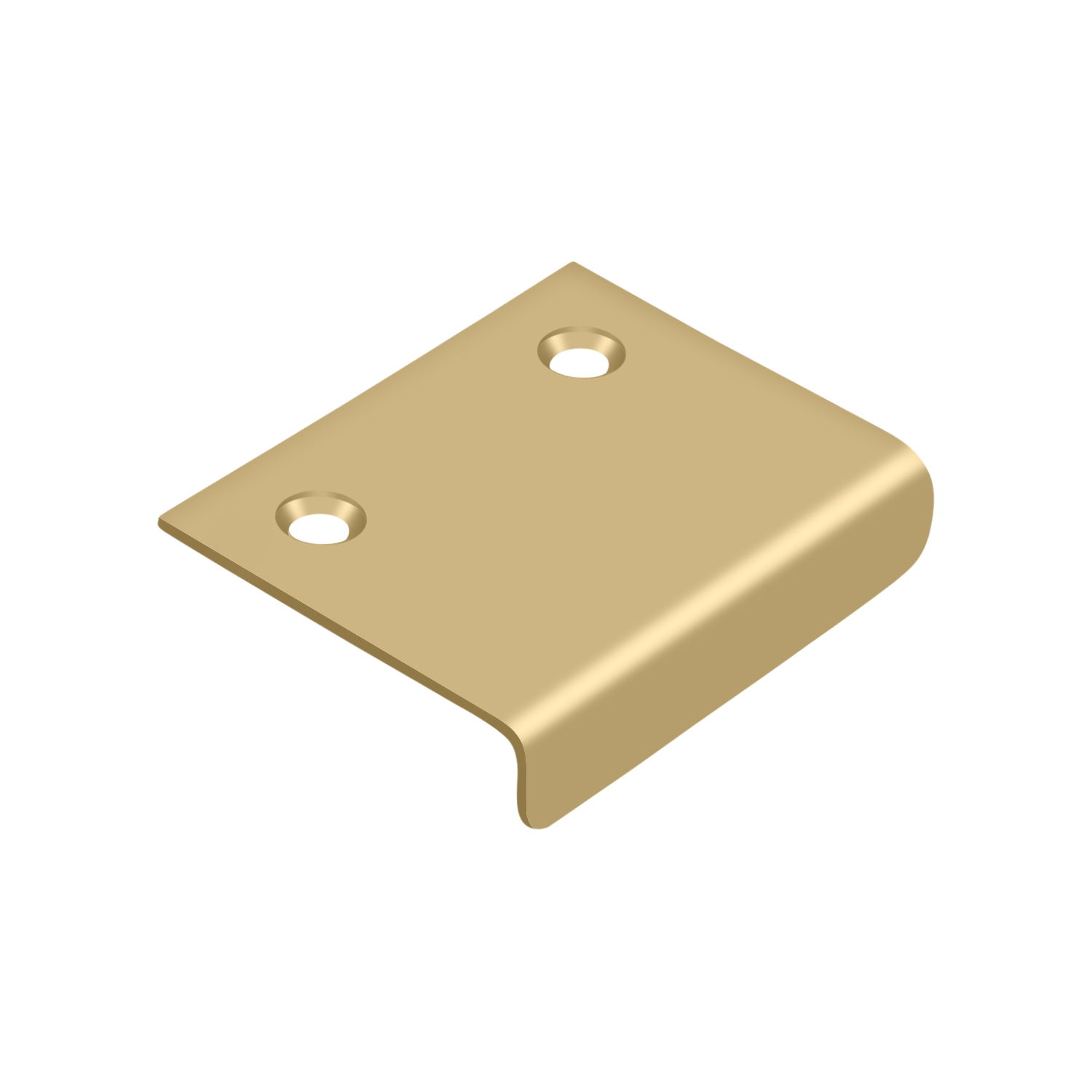 Satin Brass "Forme" Edge Drawer Pulls - Industry Hardware