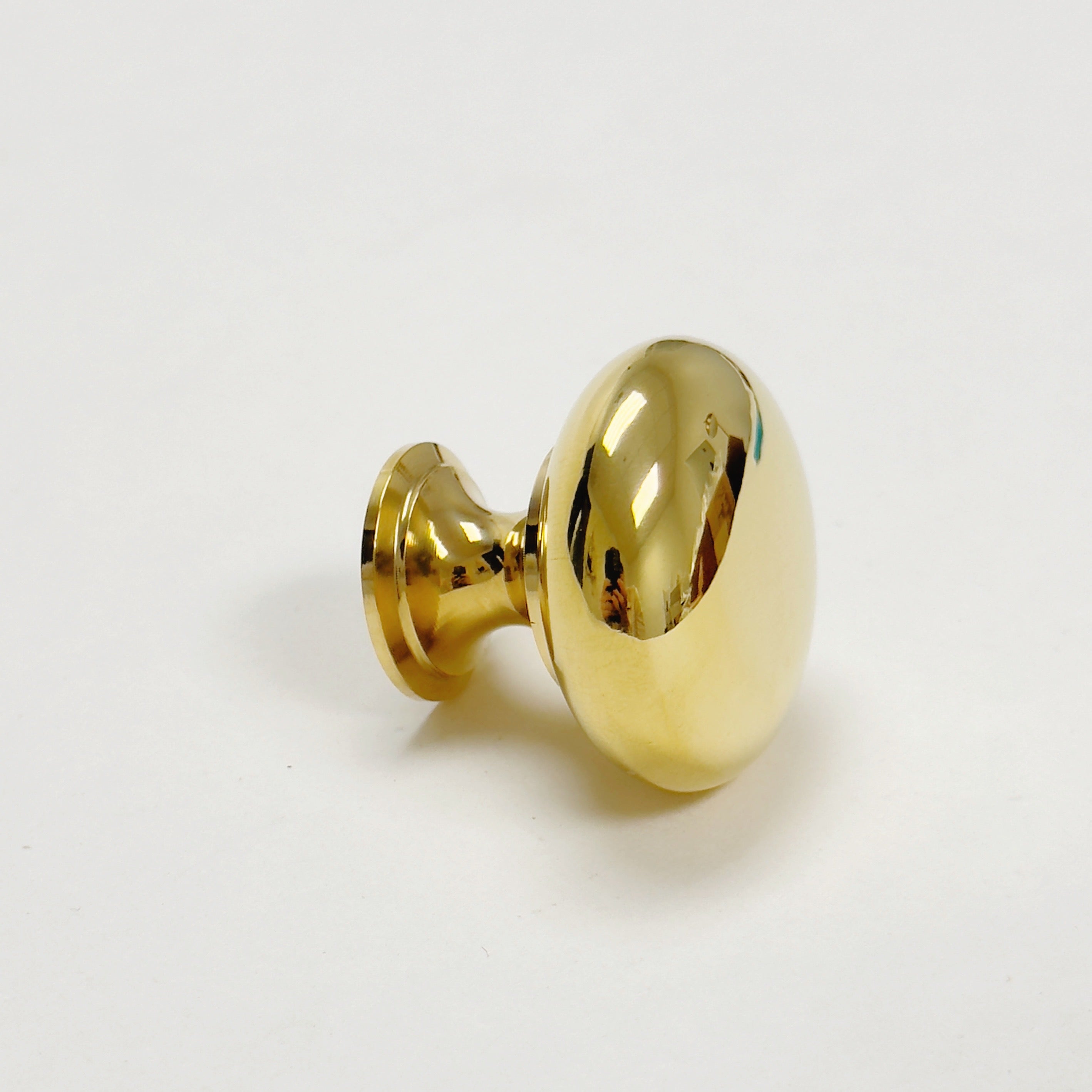 Unlacquered Brass "Eloise" Round Cabinet Knob - Industry Hardware