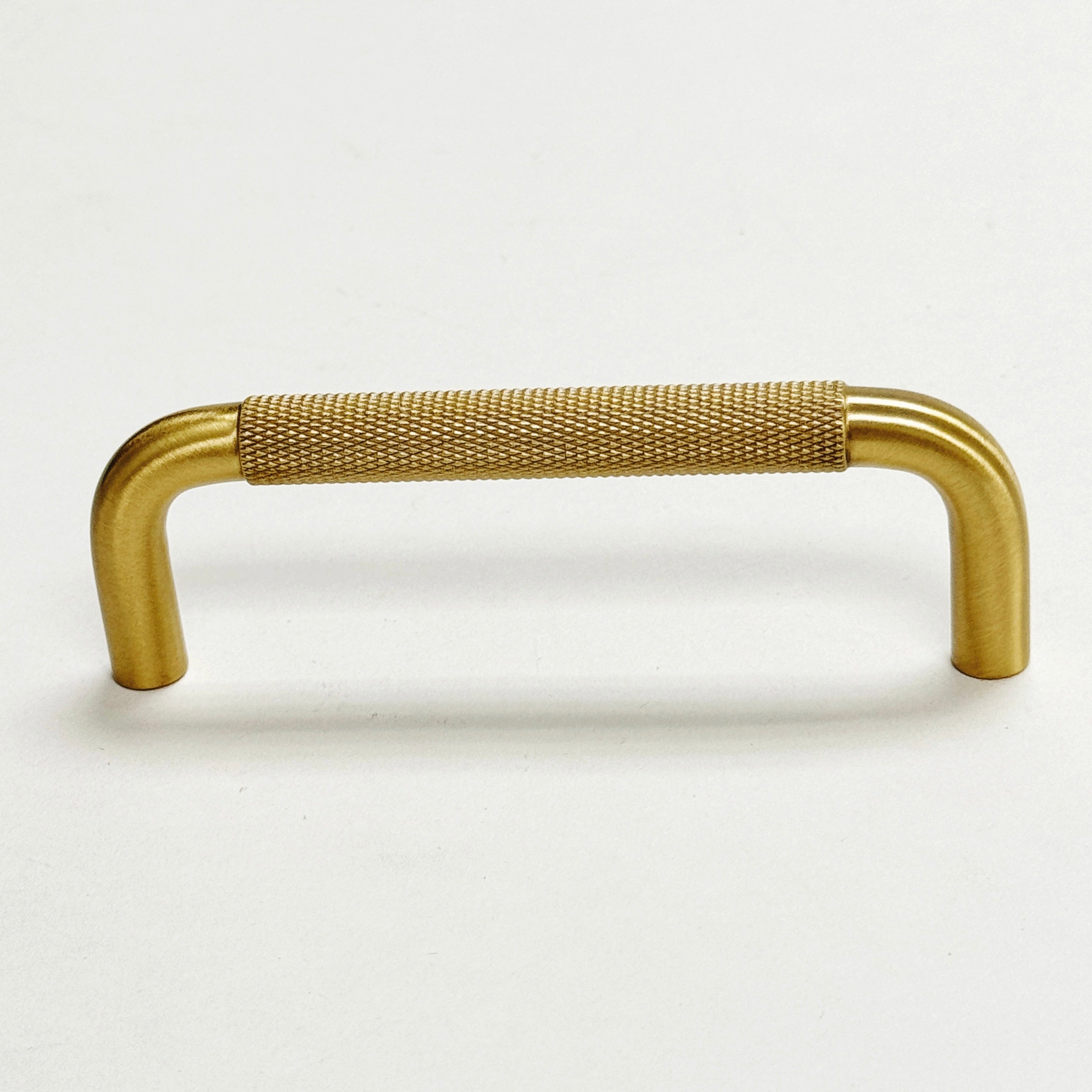Satin Brass Knurled Wire Cabinet Knob and Drawer Pulls - Industry Hardware