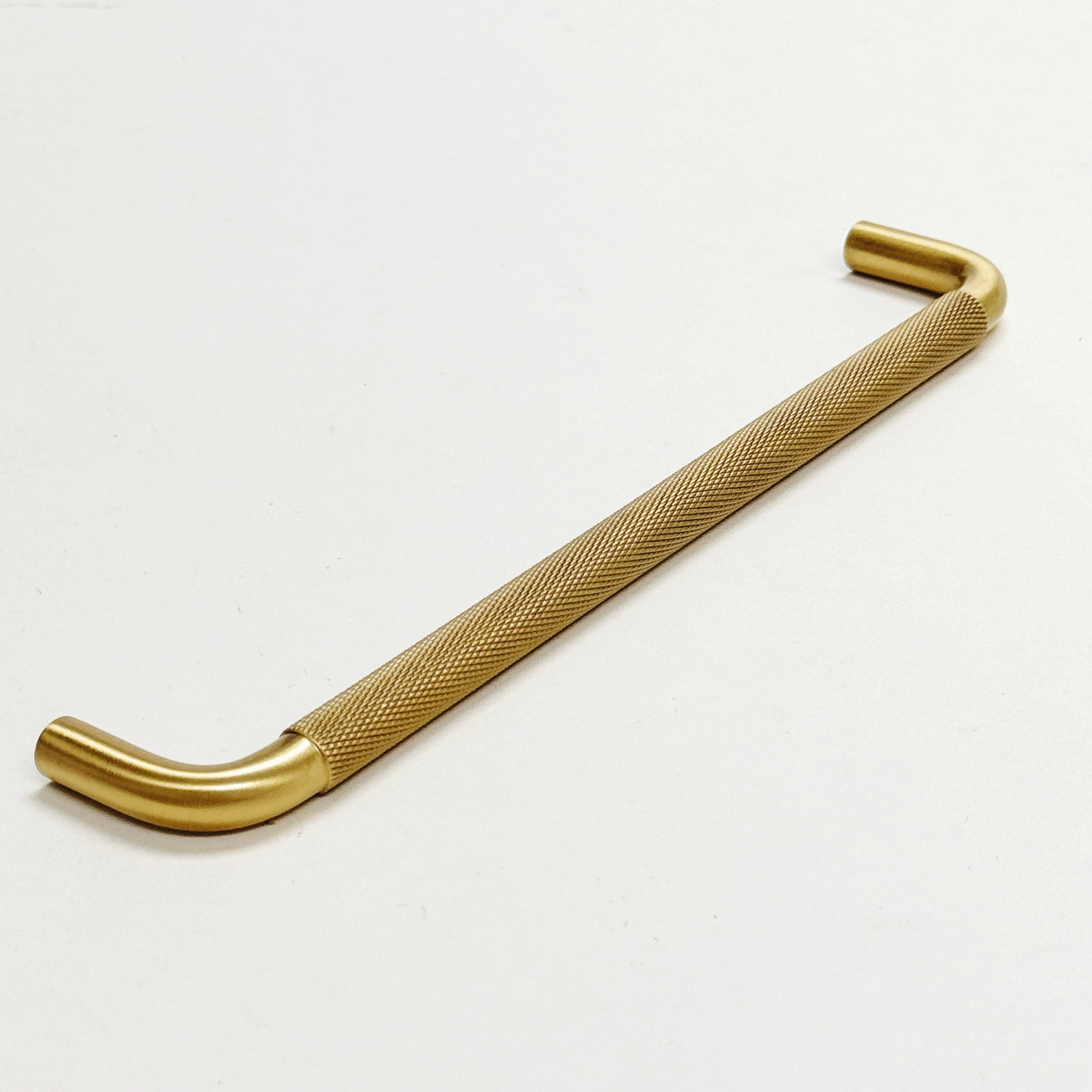 Satin Brass Knurled Wire Cabinet Knob and Drawer Pulls - Industry Hardware