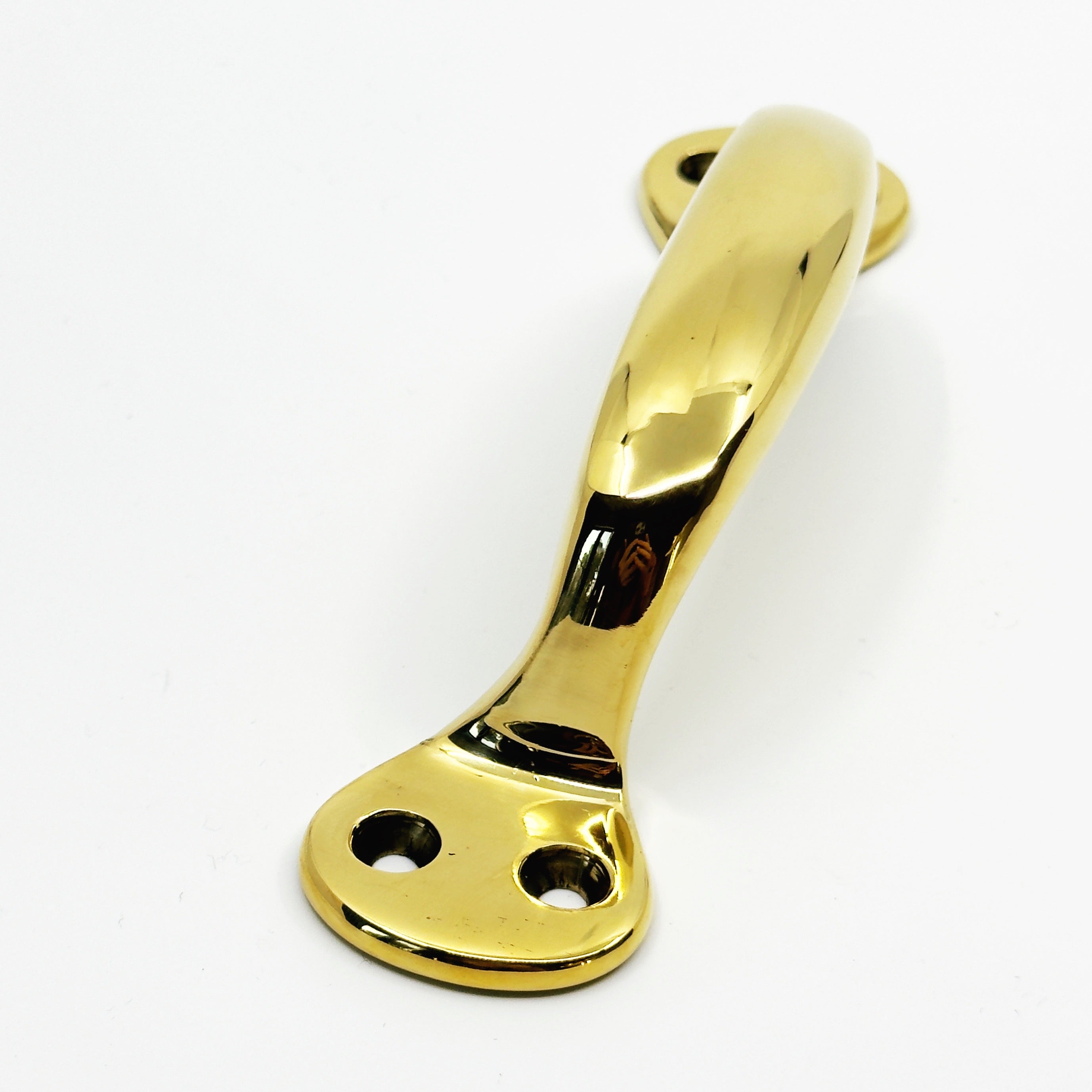 Unlacquered Brass Handle "Hall" Grip for Drawers, Doors And Windows - Industry Hardware