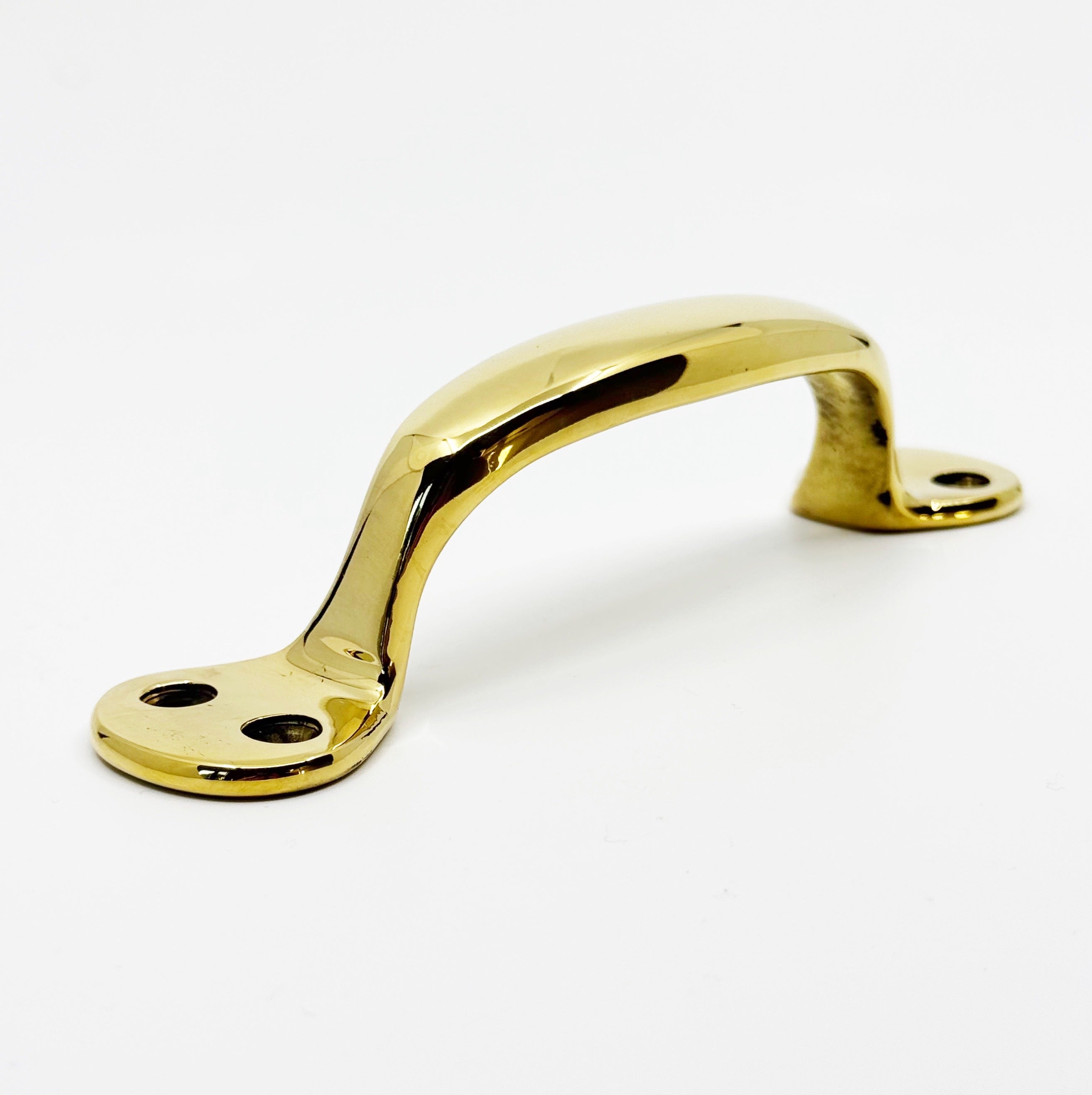 Unlacquered Brass Handle "Hall" Grip for Drawers, Doors And Windows - Industry Hardware