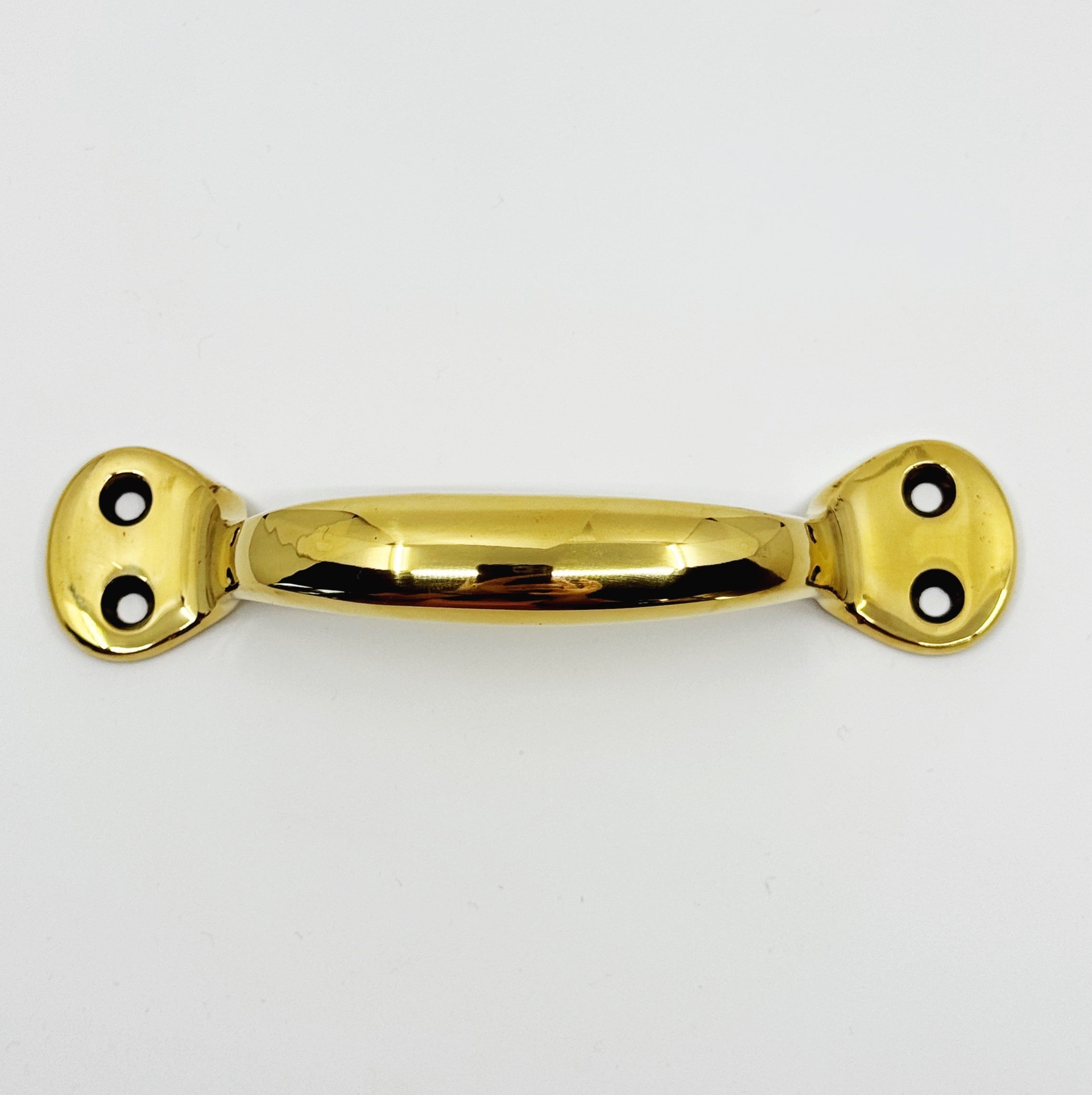 Unlacquered Brass Handle "Hall" Grip for Drawers, Doors And Windows - Industry Hardware