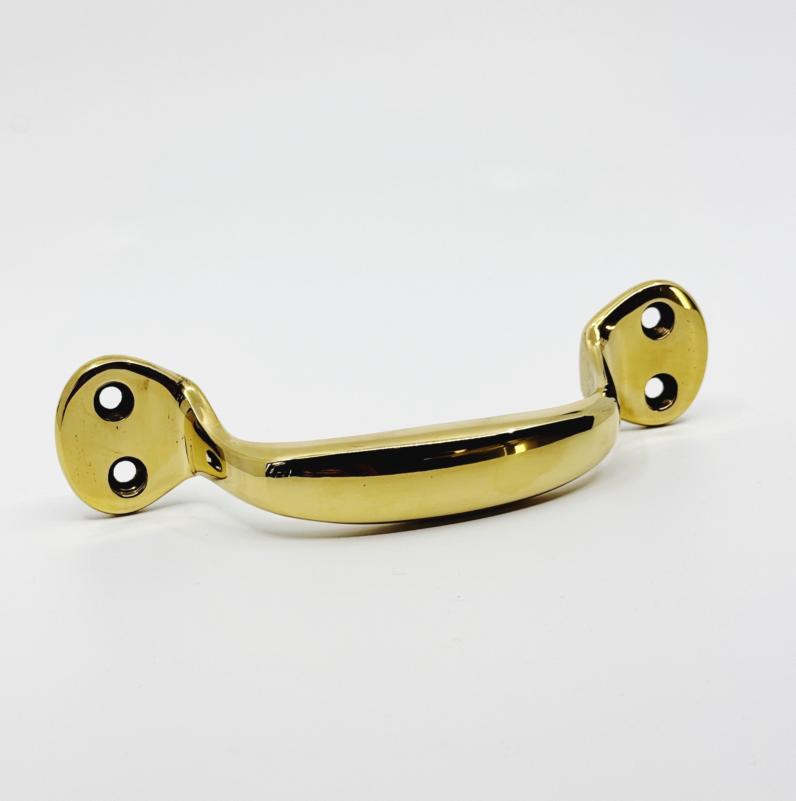 Unlacquered Brass Handle "Hall" Grip for Drawers, Doors And Windows - Industry Hardware