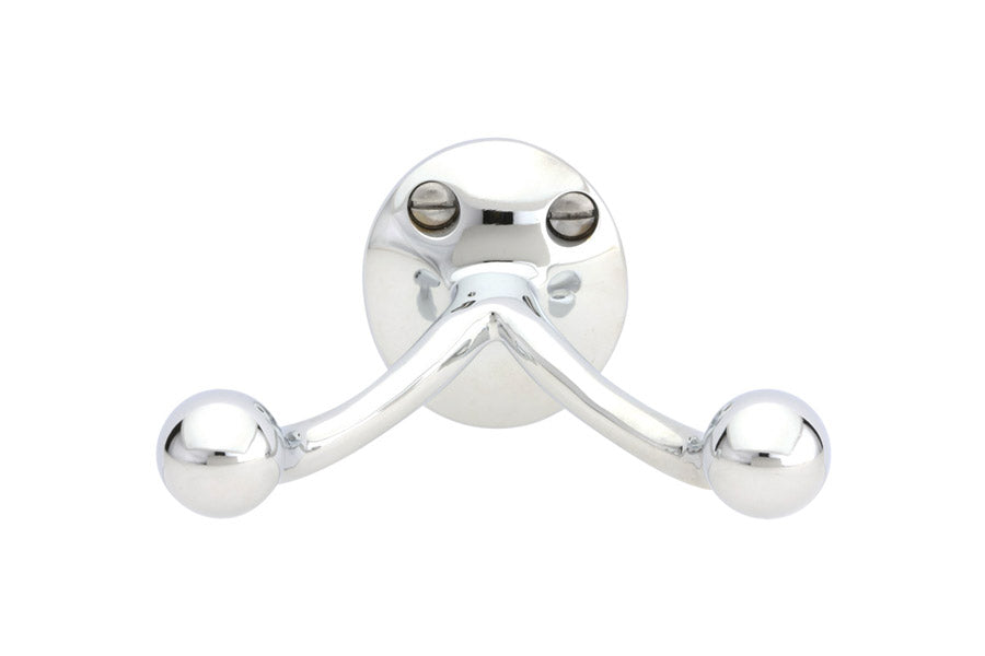 Polished Chrome "Heritage No.2" Double Wall Robe Hook