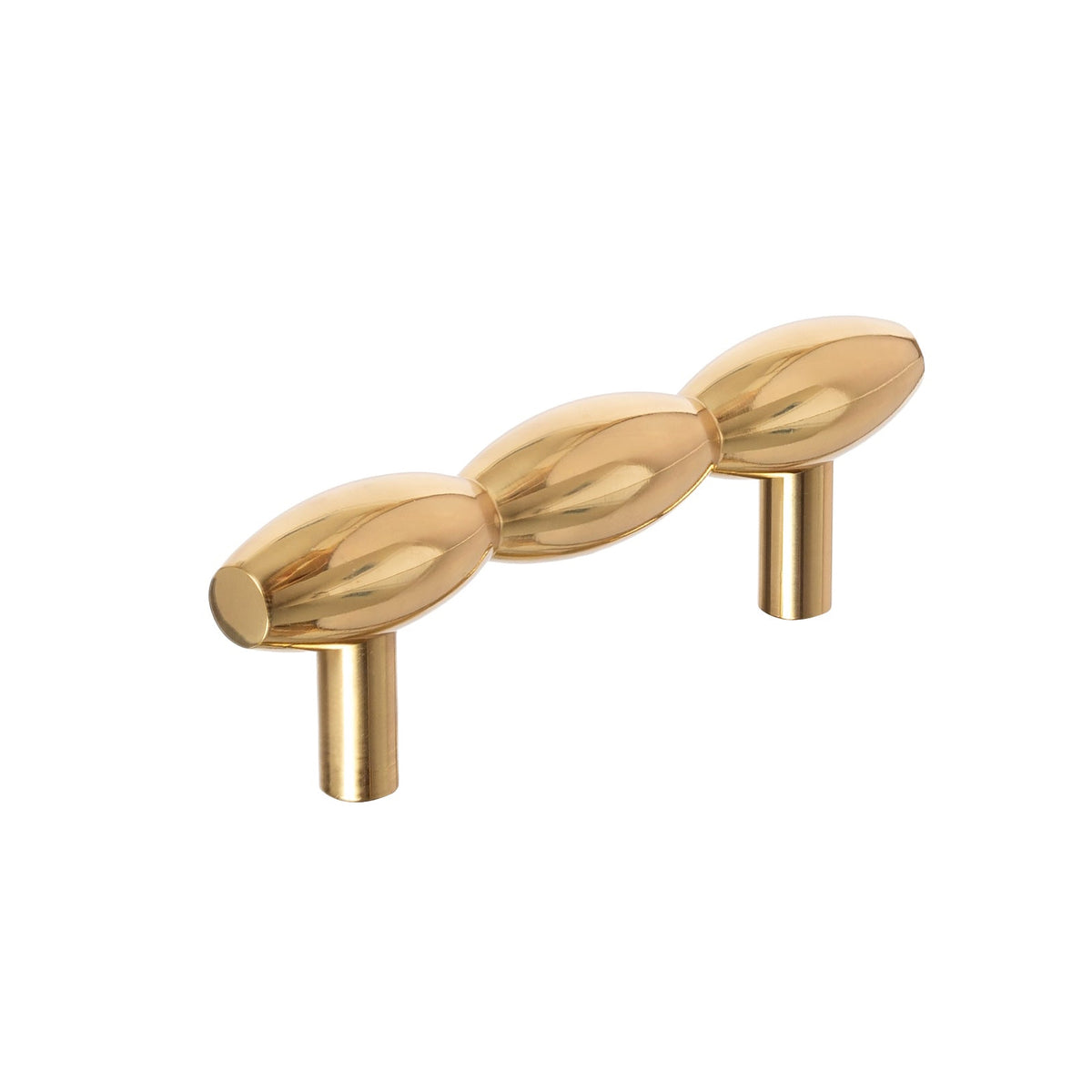 Polished Brass Lew's Hardware Barrel Knobs and Drawer Pulls